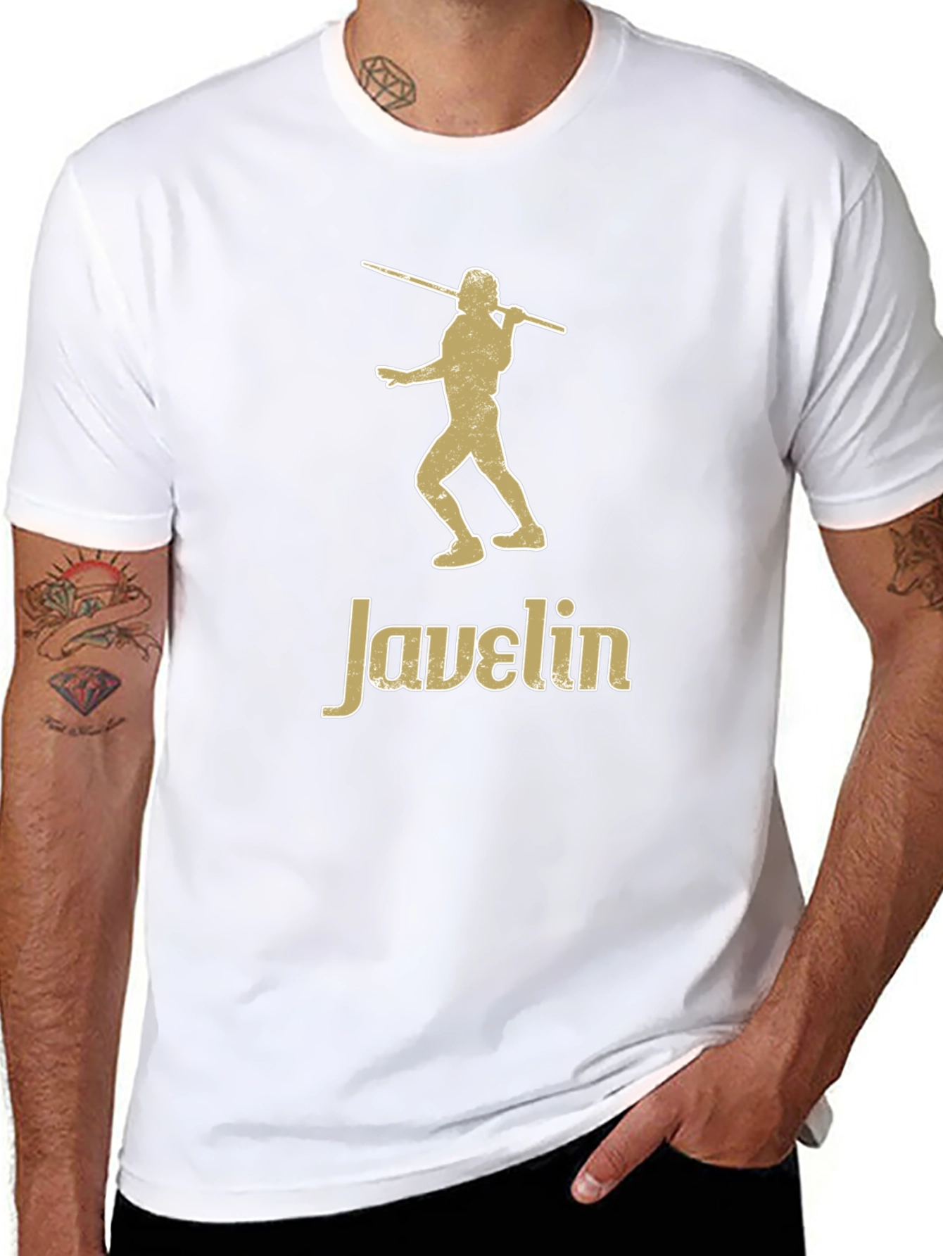 Camiseta Negra Javelin - Diseño Atlético