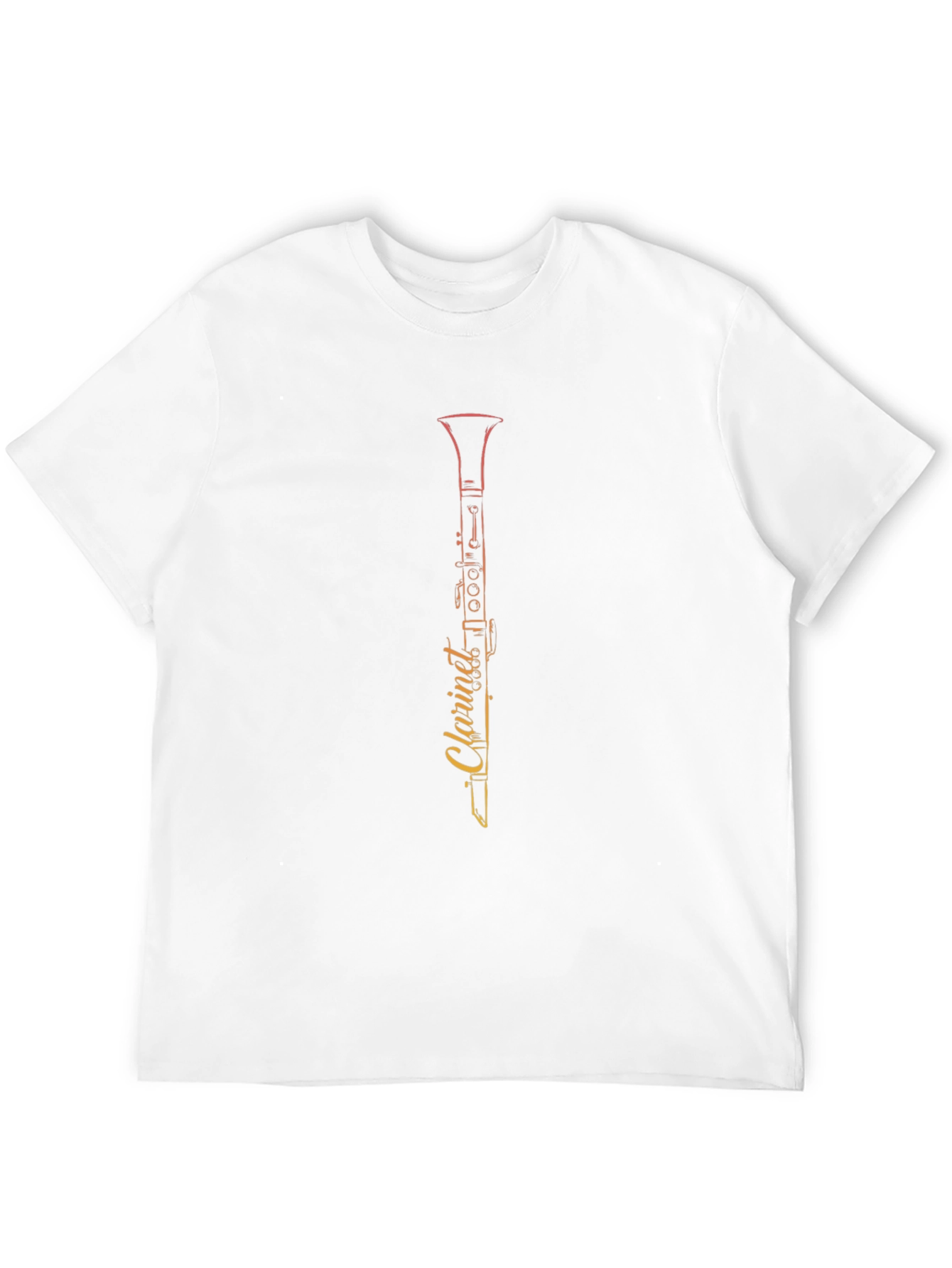 Camiseta Negra con Diseño de Clarinete Artístico