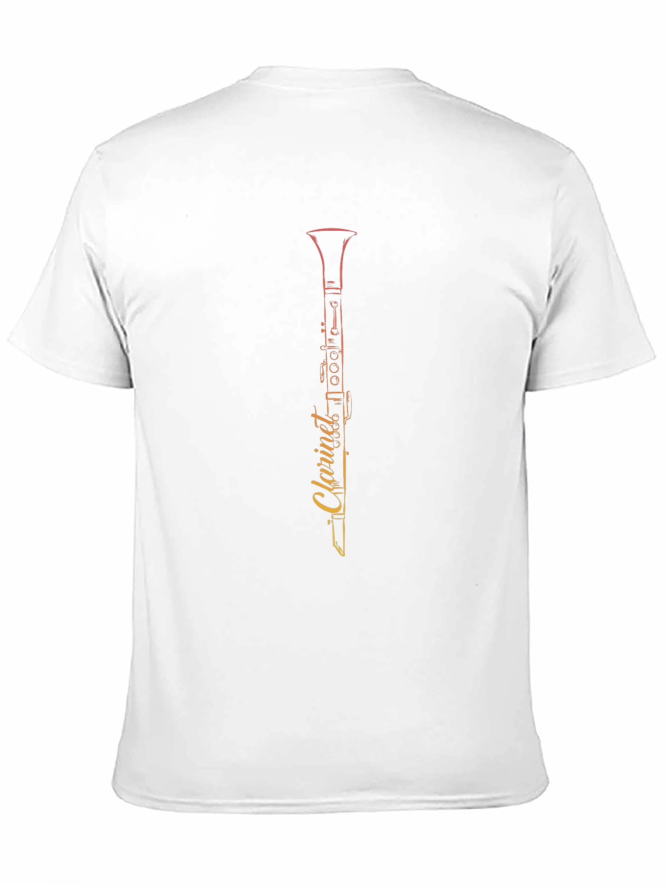 Camiseta Negra con Diseño de Clarinete Artístico