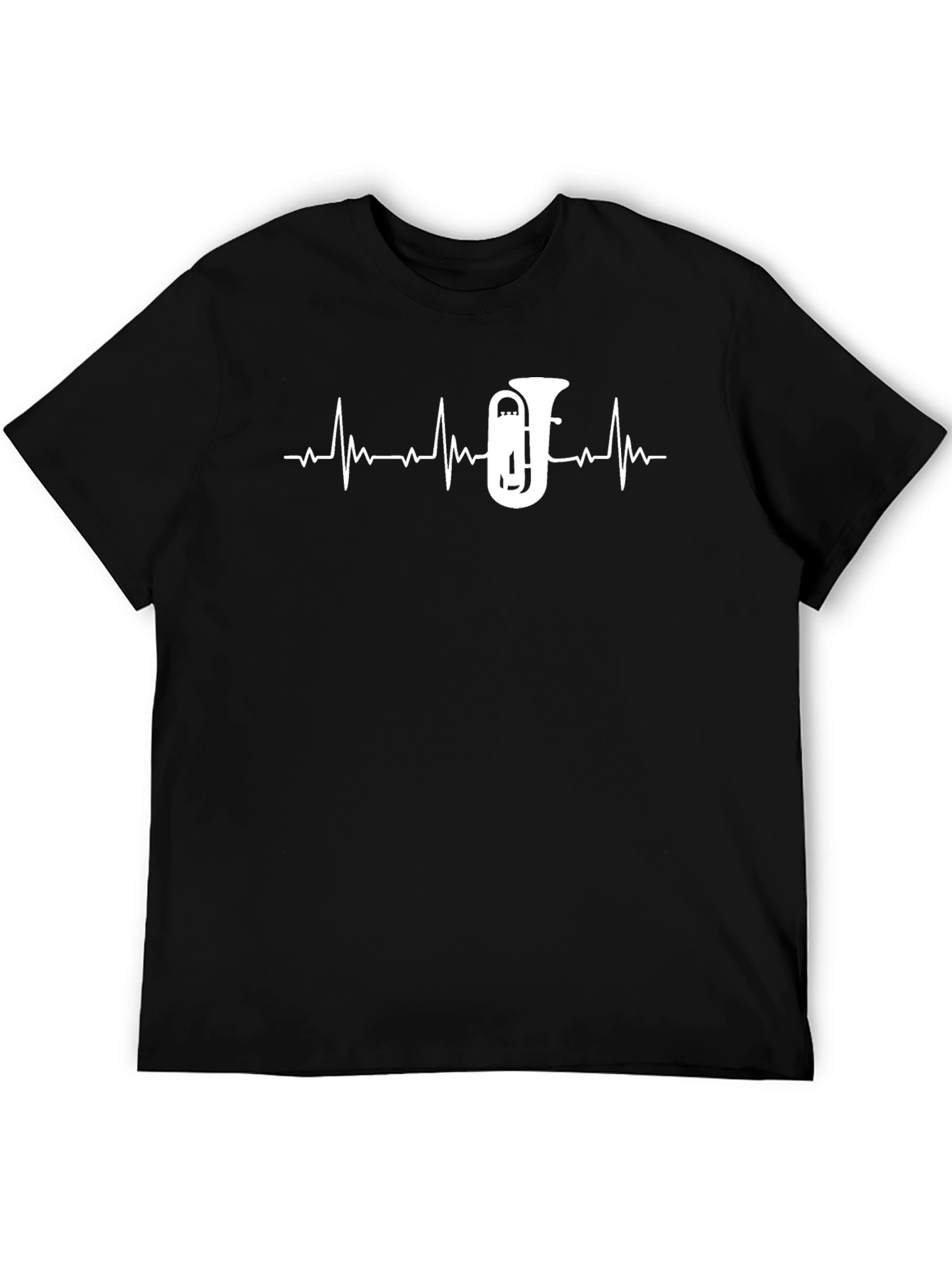 Camiseta Negra Latido Tuba - Música