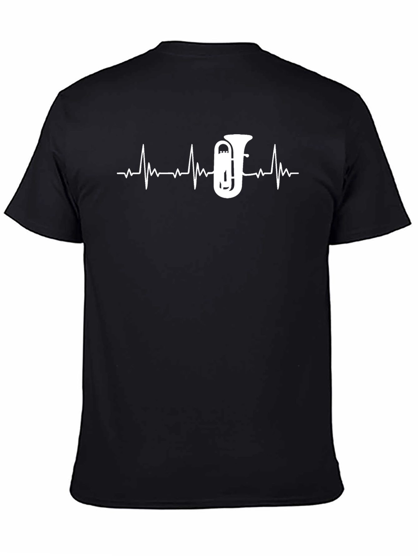Camiseta Negra Latido Tuba - Música