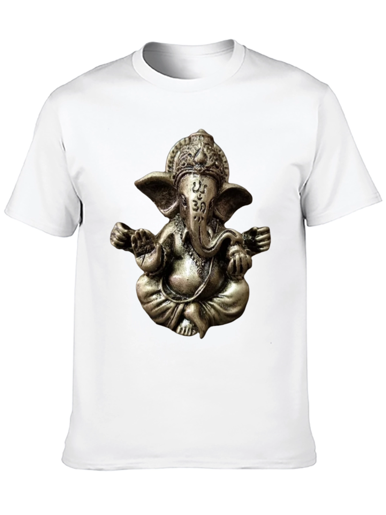 Camiseta Negra con Diseño de Ganesha en 3D
