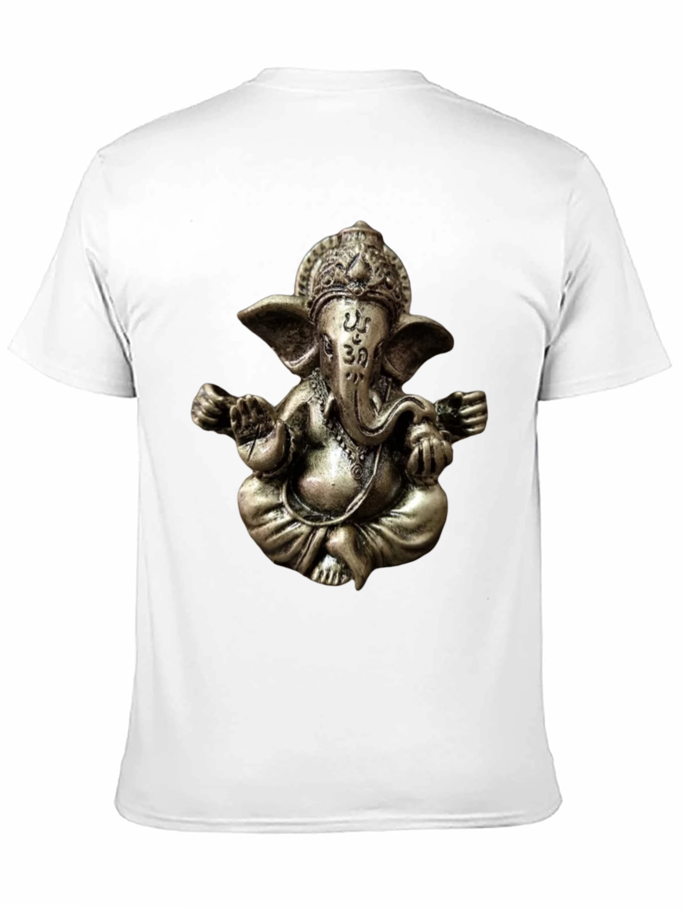 Camiseta Negra con Diseño de Ganesha en 3D