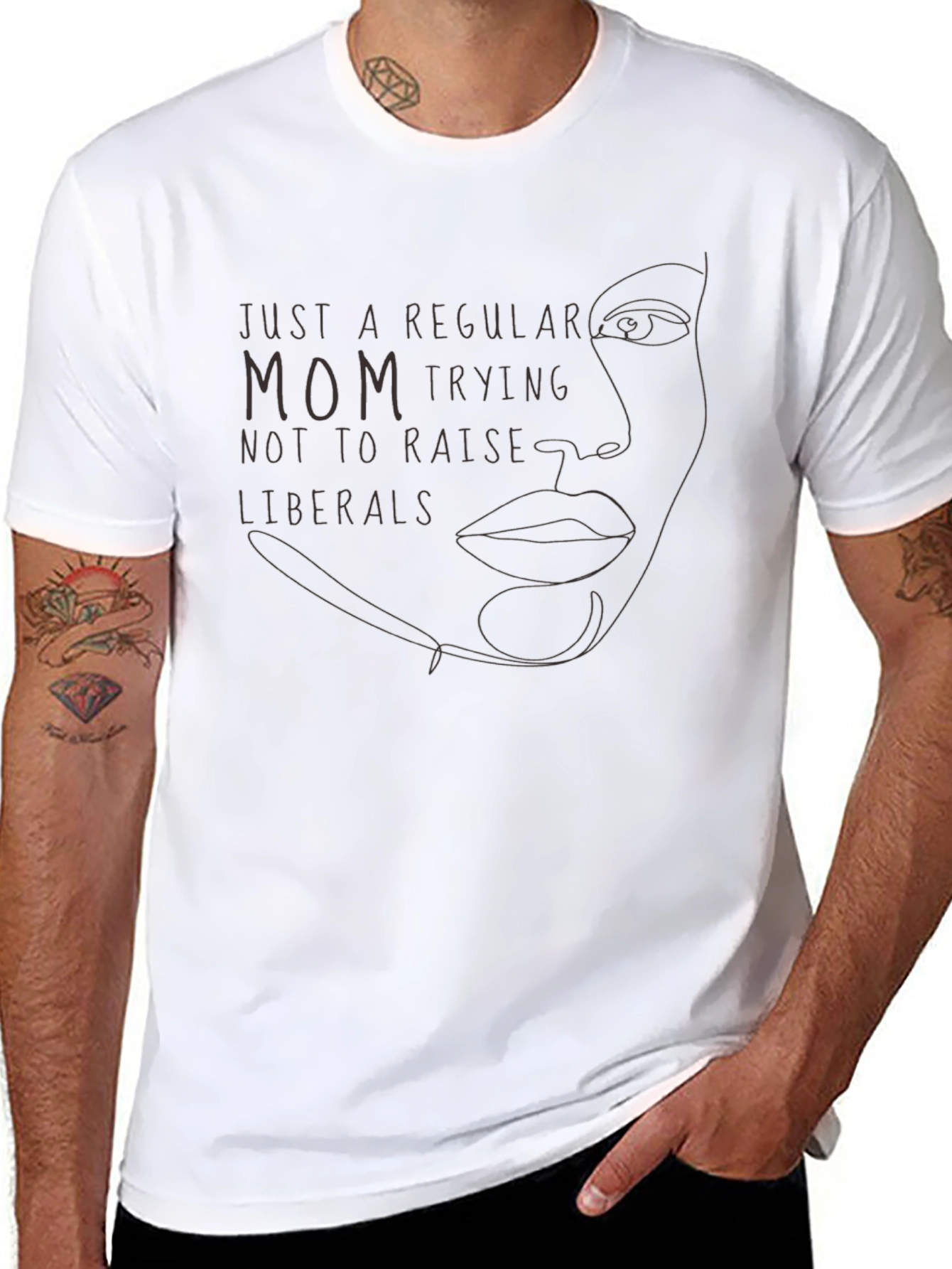 Camiseta Negra: Mamá Anti-Liberal