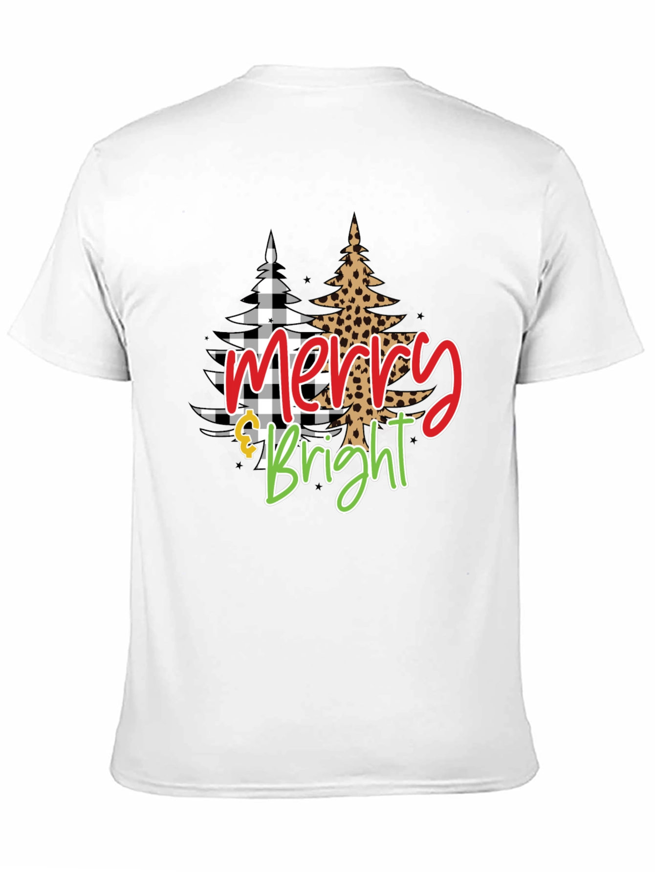 Camiseta Negra Navideña Merry & Bright