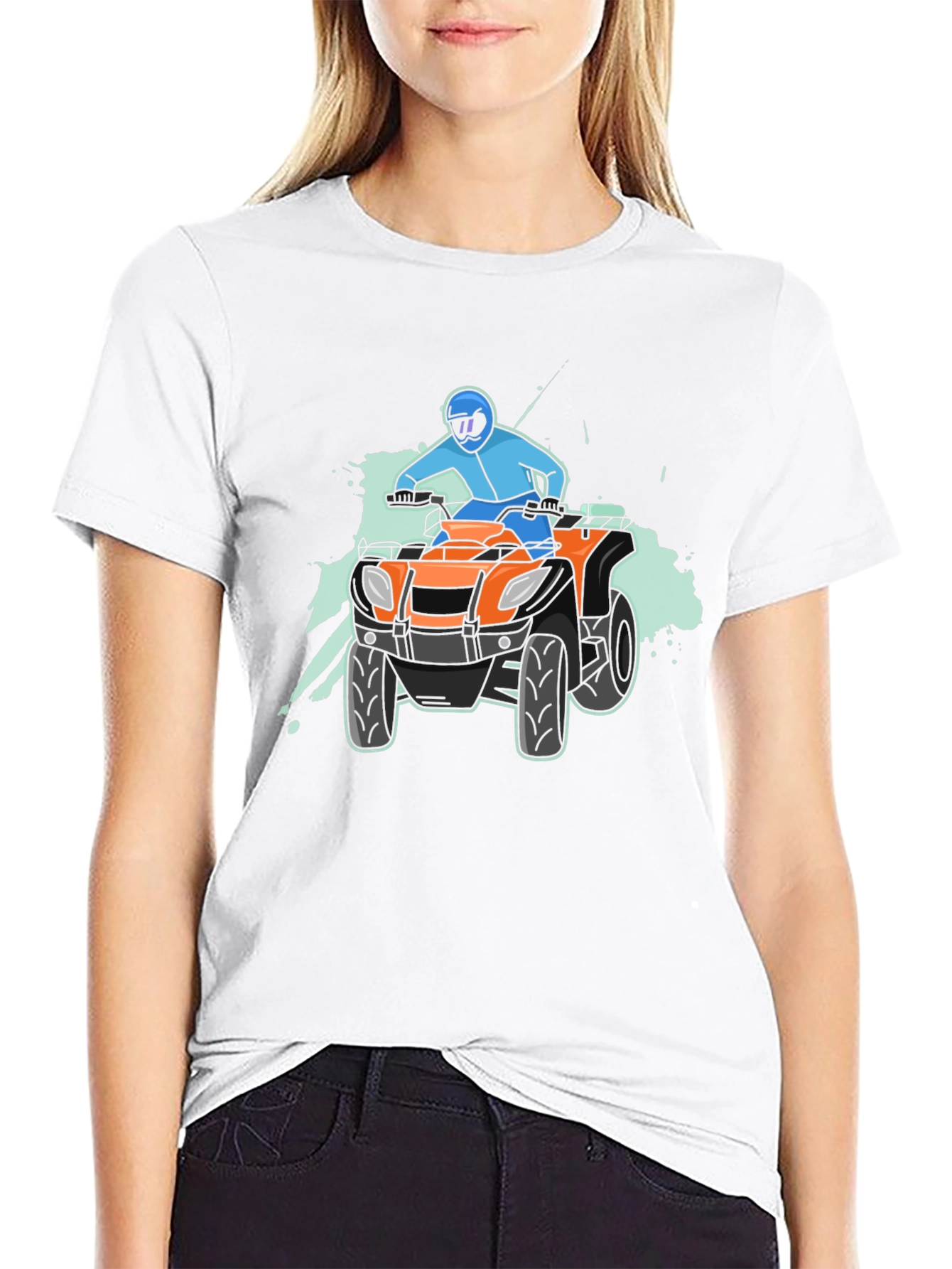 Camiseta Negra con Diseño de ATV