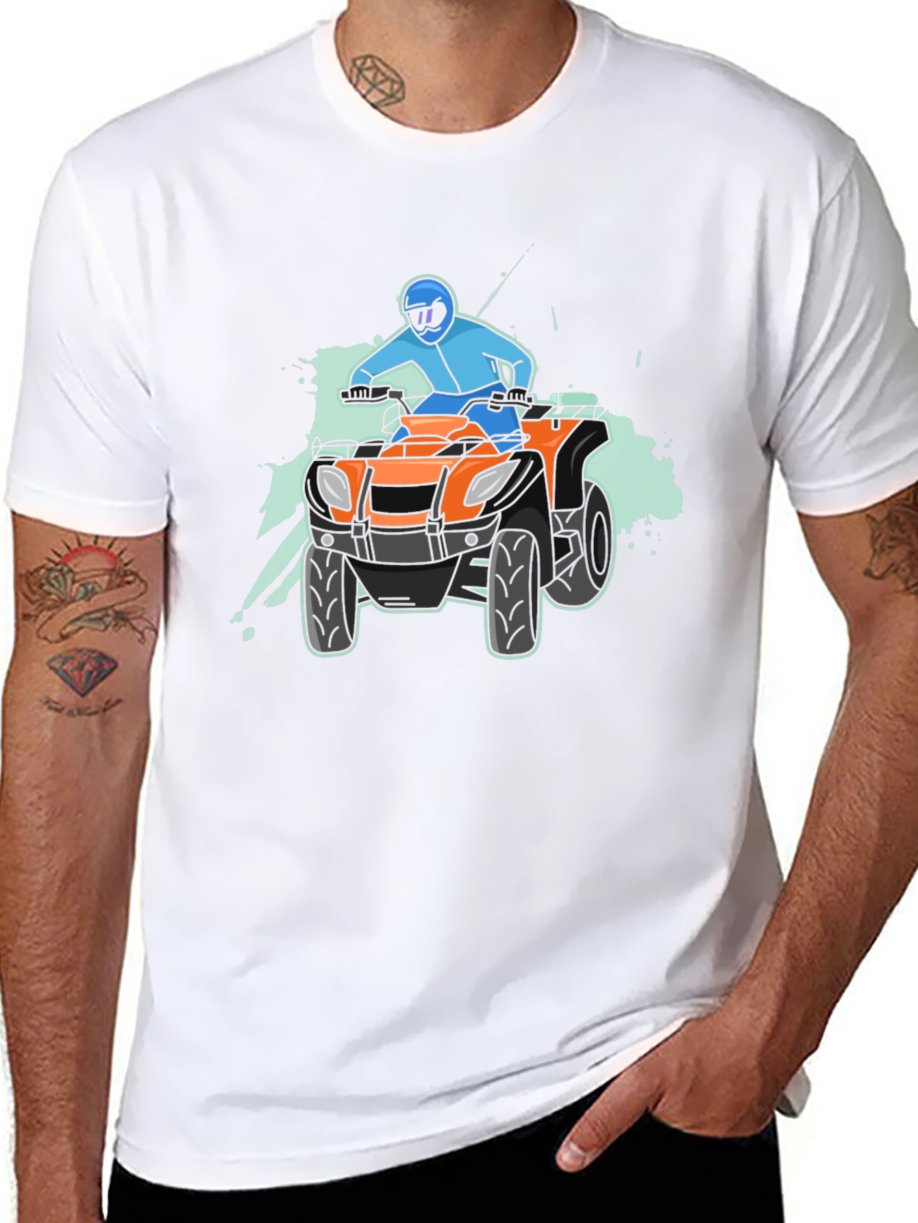 Camiseta Negra con Diseño de ATV