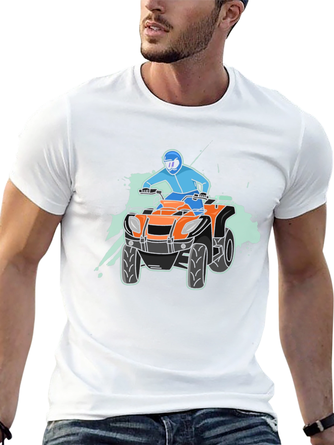 Camiseta Negra con Diseño de ATV