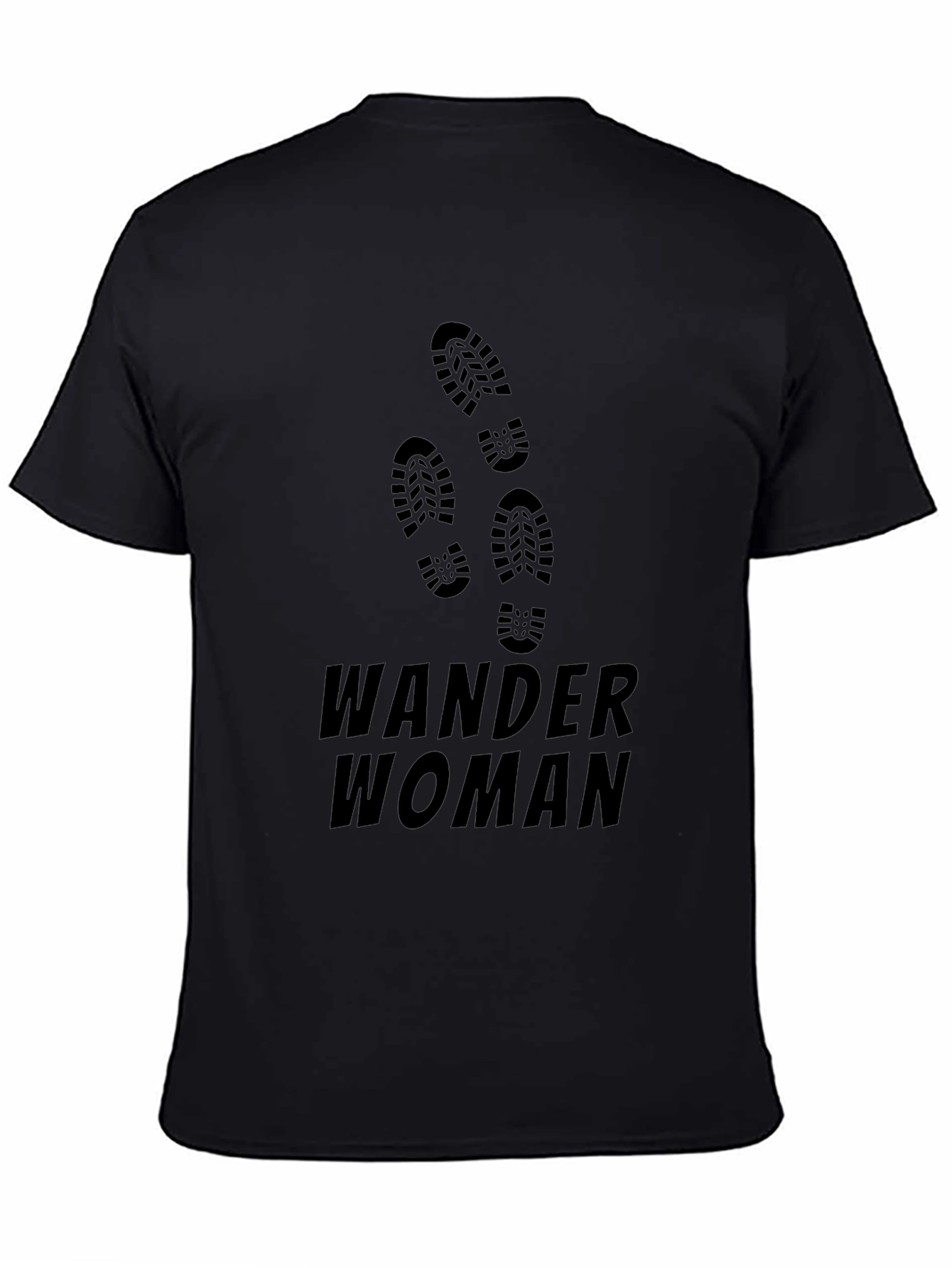 Camiseta Negra Mujer Viajera Wander Woman