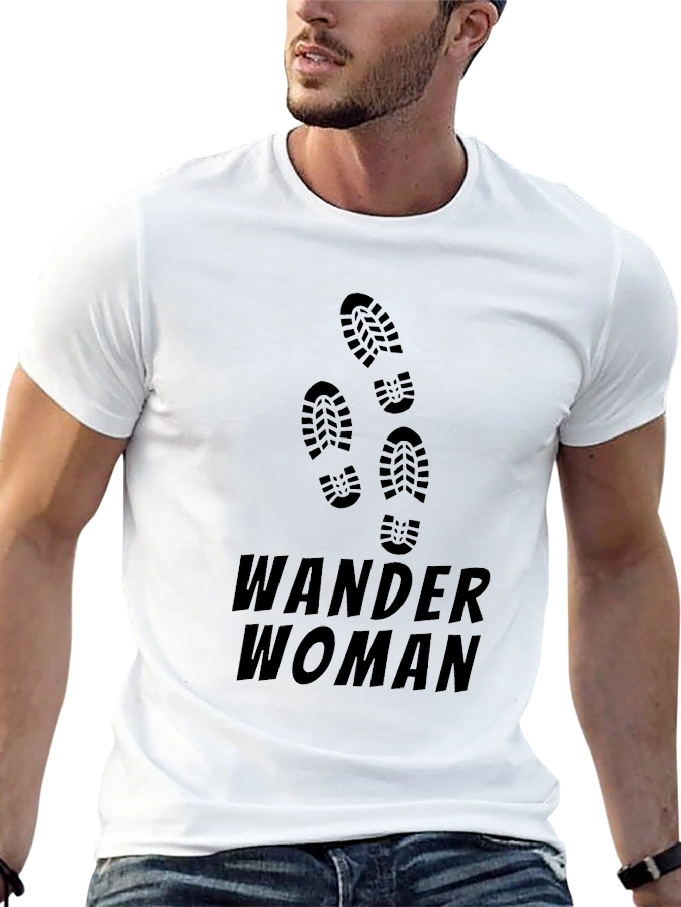 Camiseta Negra Mujer Viajera Wander Woman