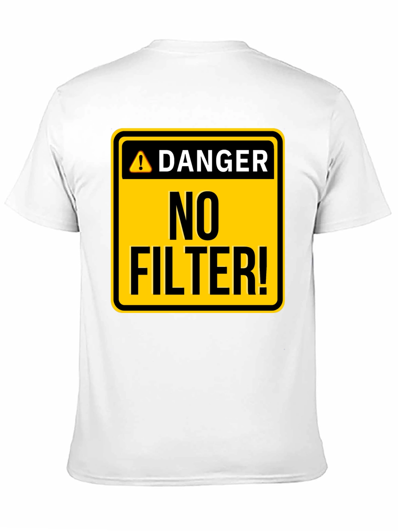Camiseta Hombre Negra - ¡Peligro: Sin Filtro!