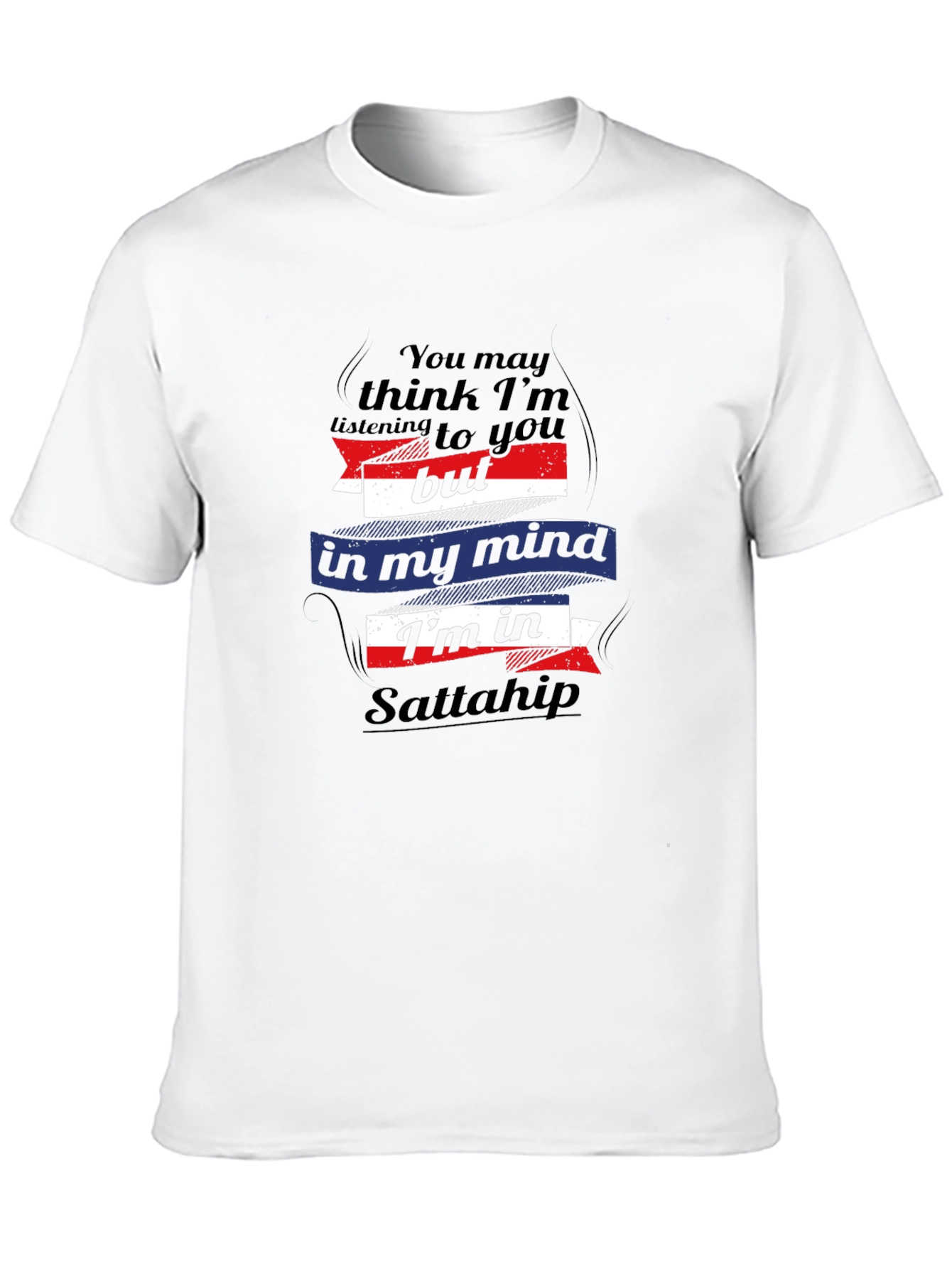 Camiseta Hombre Negra Sattahip Divertida