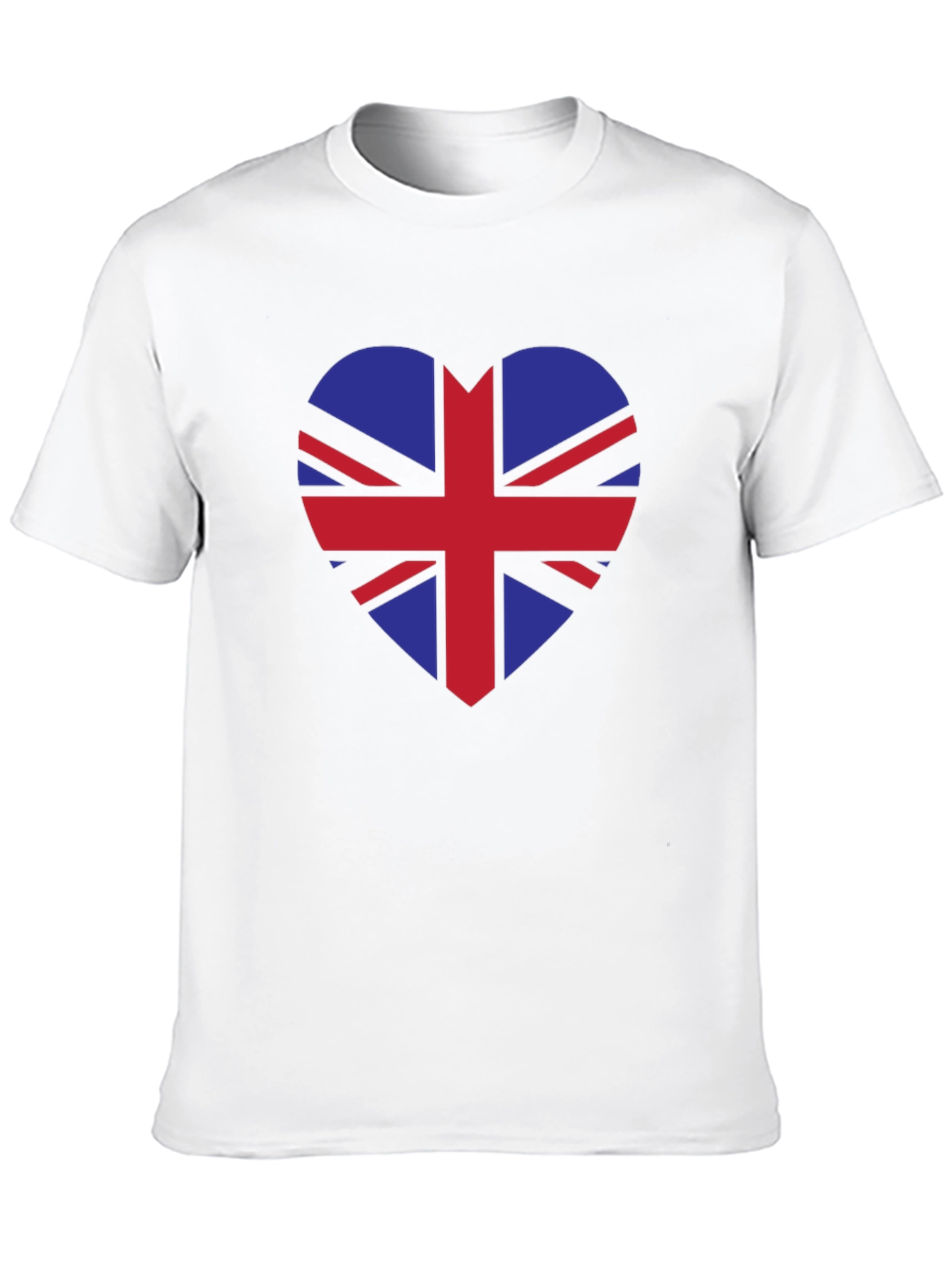 Camiseta Negra con Corazón Bandera Británica