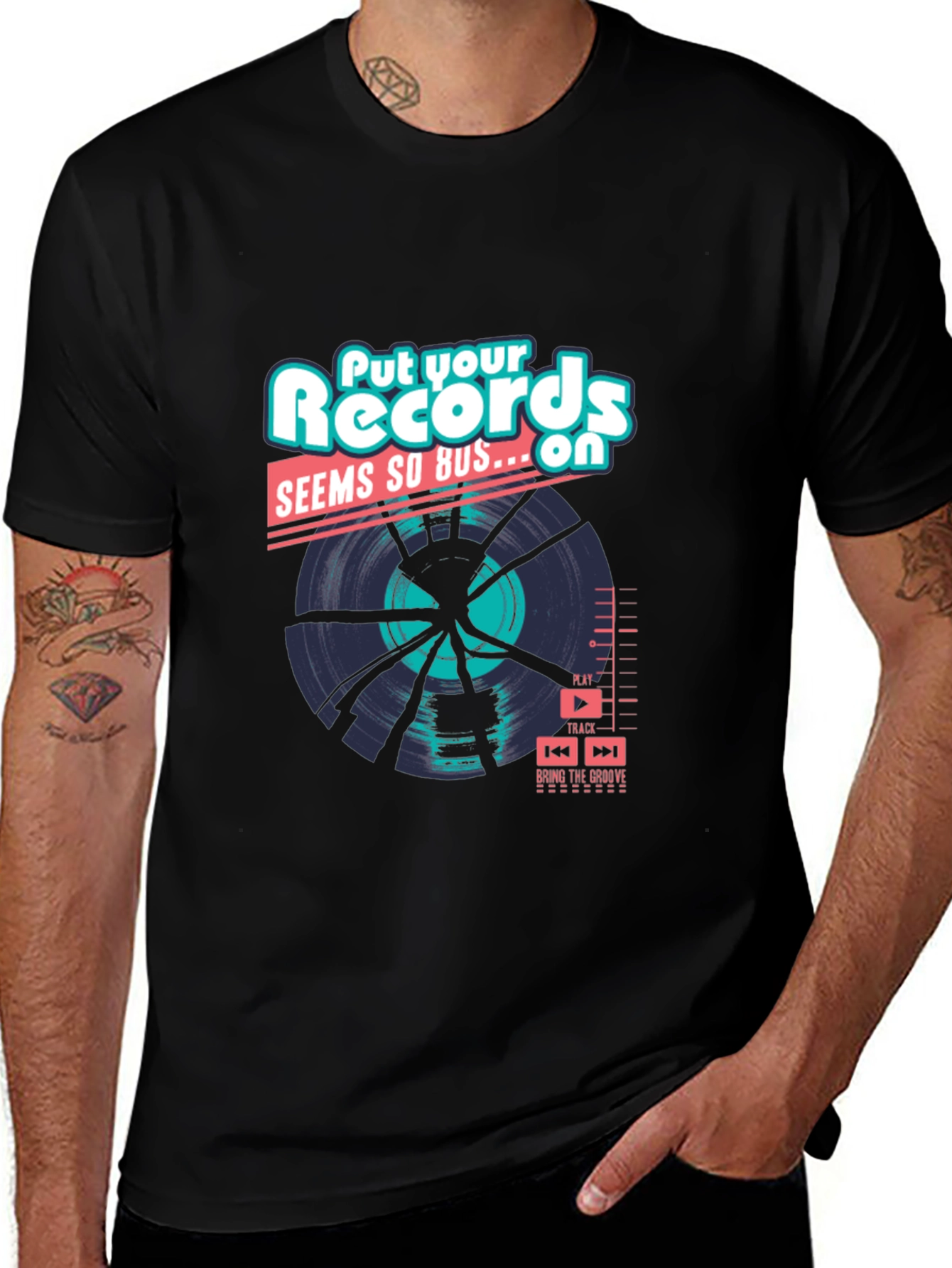 Camiseta Negra: Records Seems So Bus...On