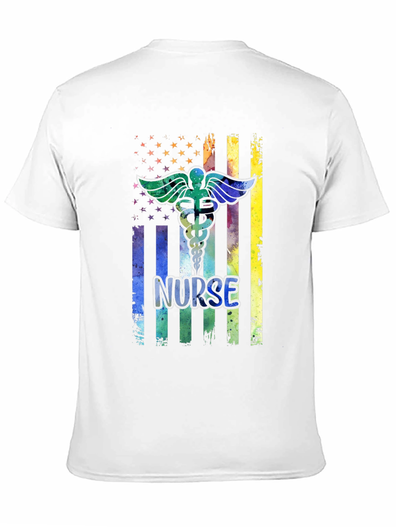 Camiseta Negra Nurse Estilo Americano