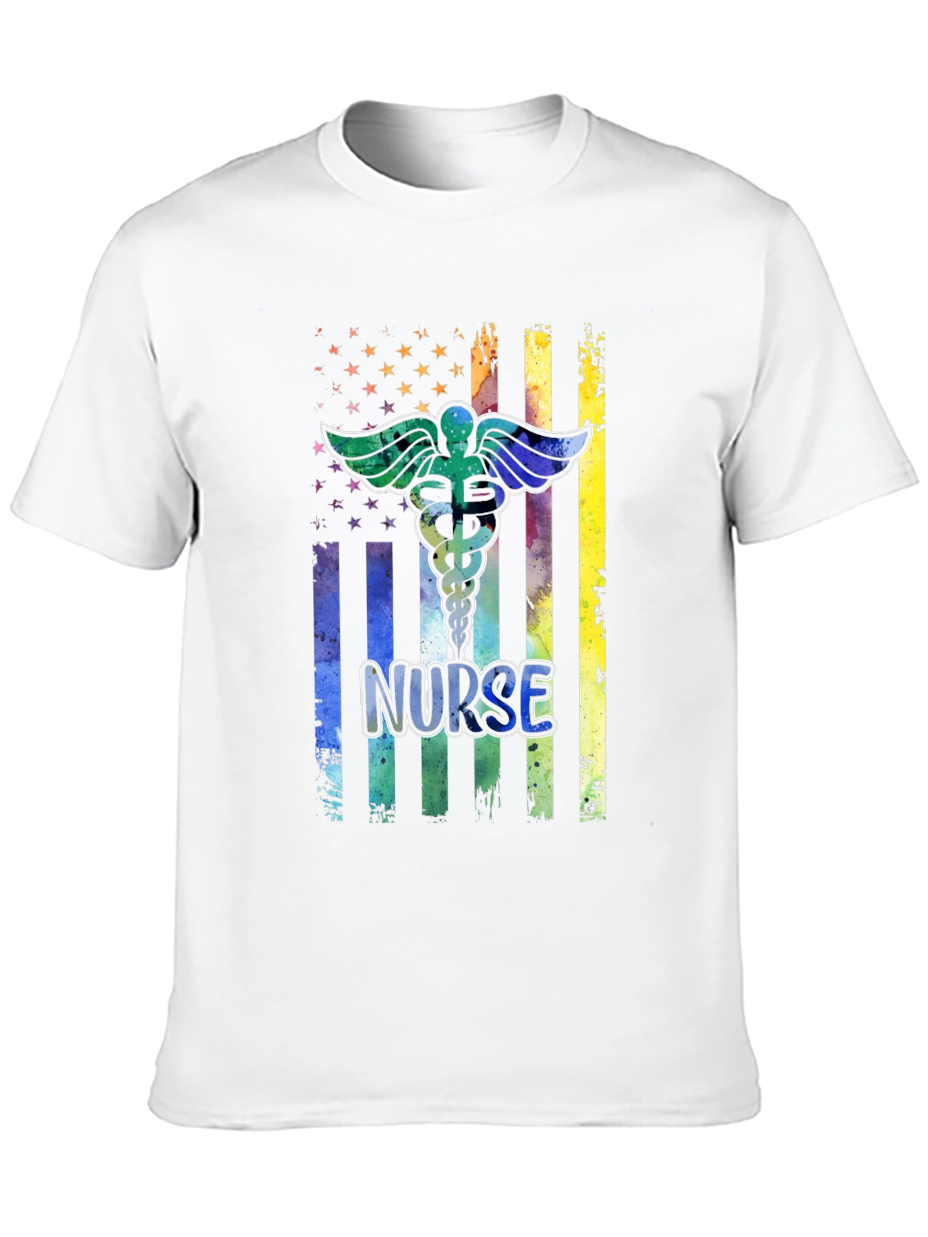 Camiseta Negra Nurse Estilo Americano