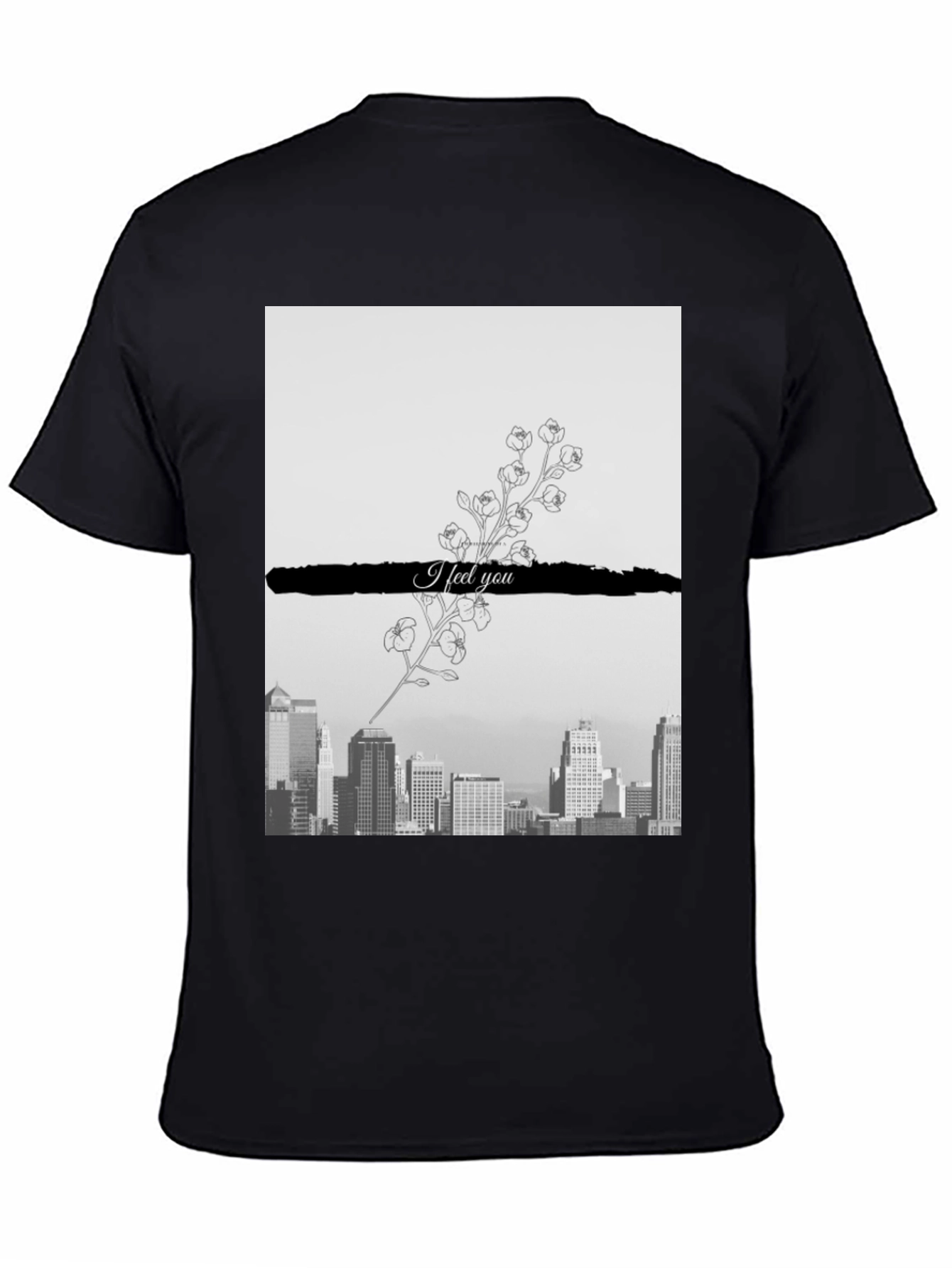Camiseta Hombre: Ciudad y Flores I Feel You