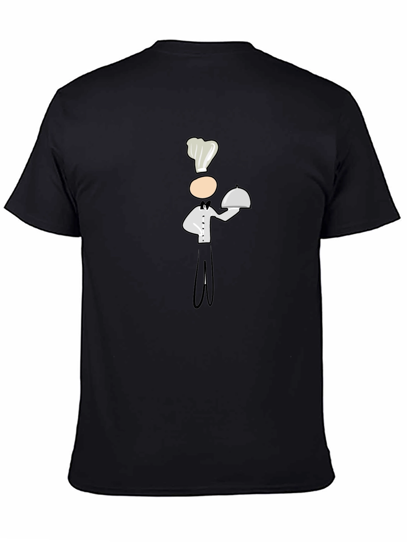 Camiseta Negra con Diseño de Chef Divertido