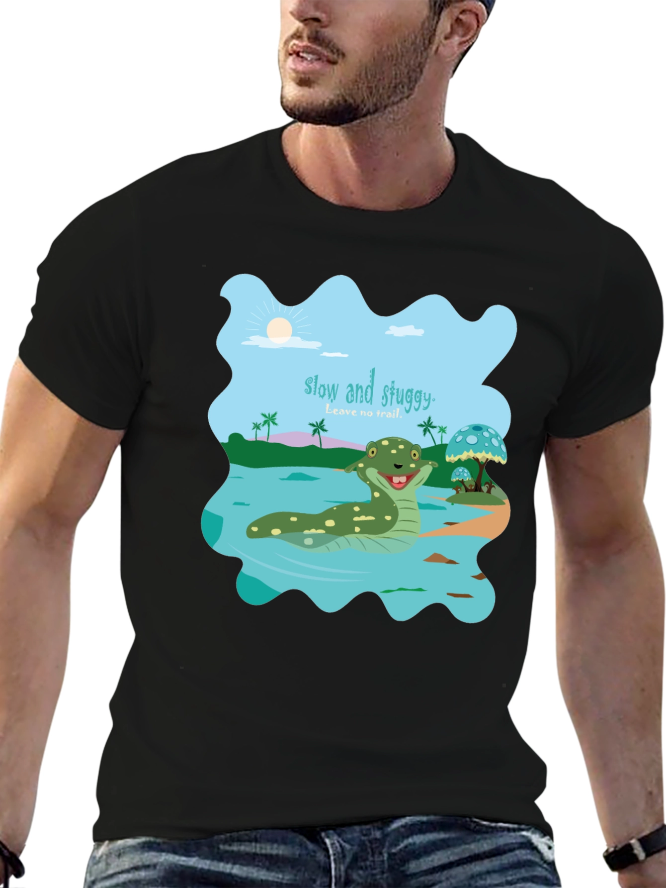 Camiseta Hombre Diseño Original Slow and Sluggy