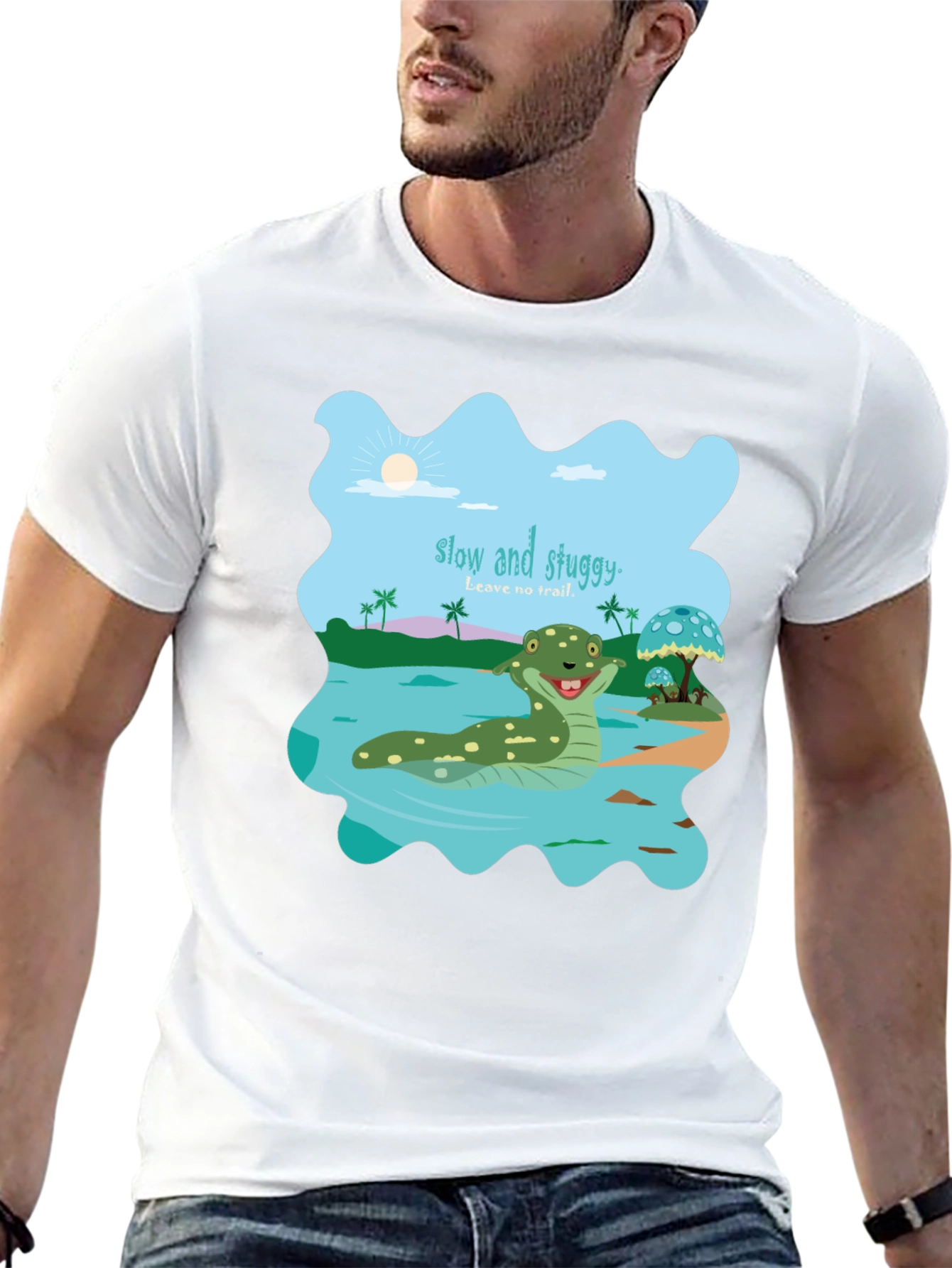 Camiseta Hombre Diseño Original Slow and Sluggy