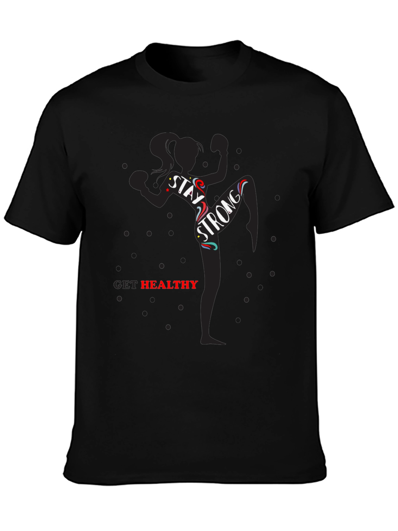 Camiseta Negra Motivacional: ¡Mantente Fuerte!