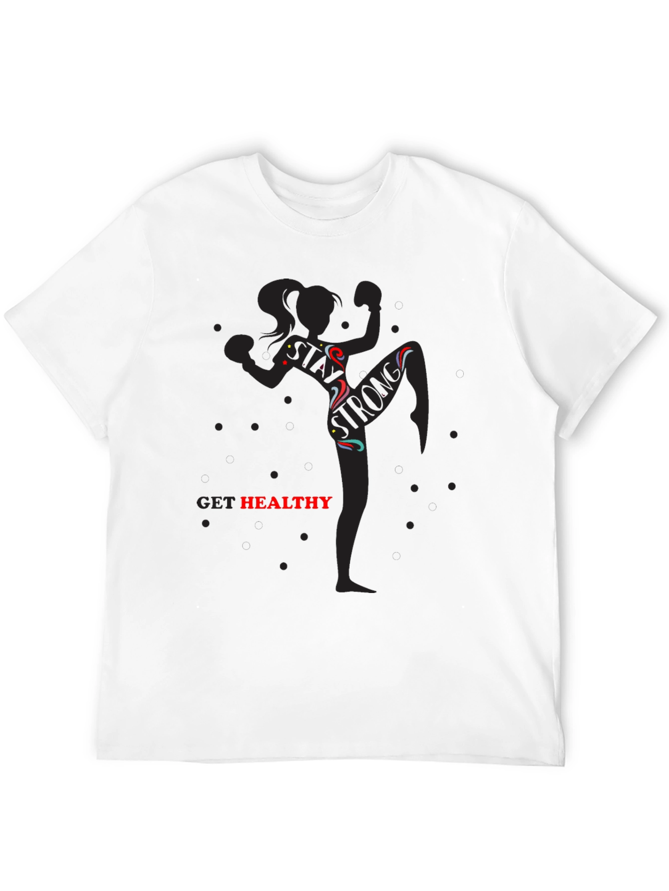 Camiseta Negra Motivacional: ¡Mantente Fuerte!