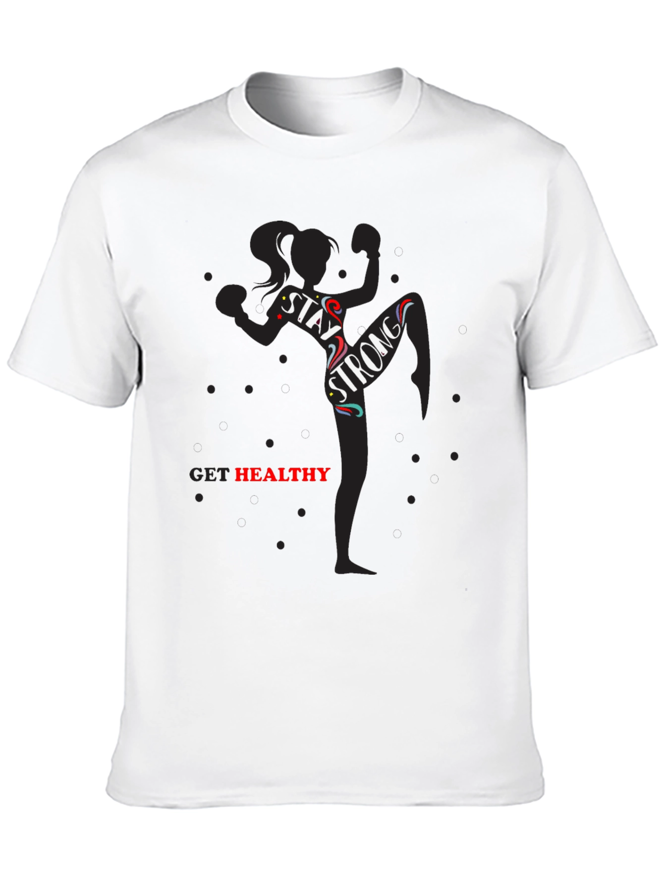 Camiseta Negra Motivacional: ¡Mantente Fuerte!