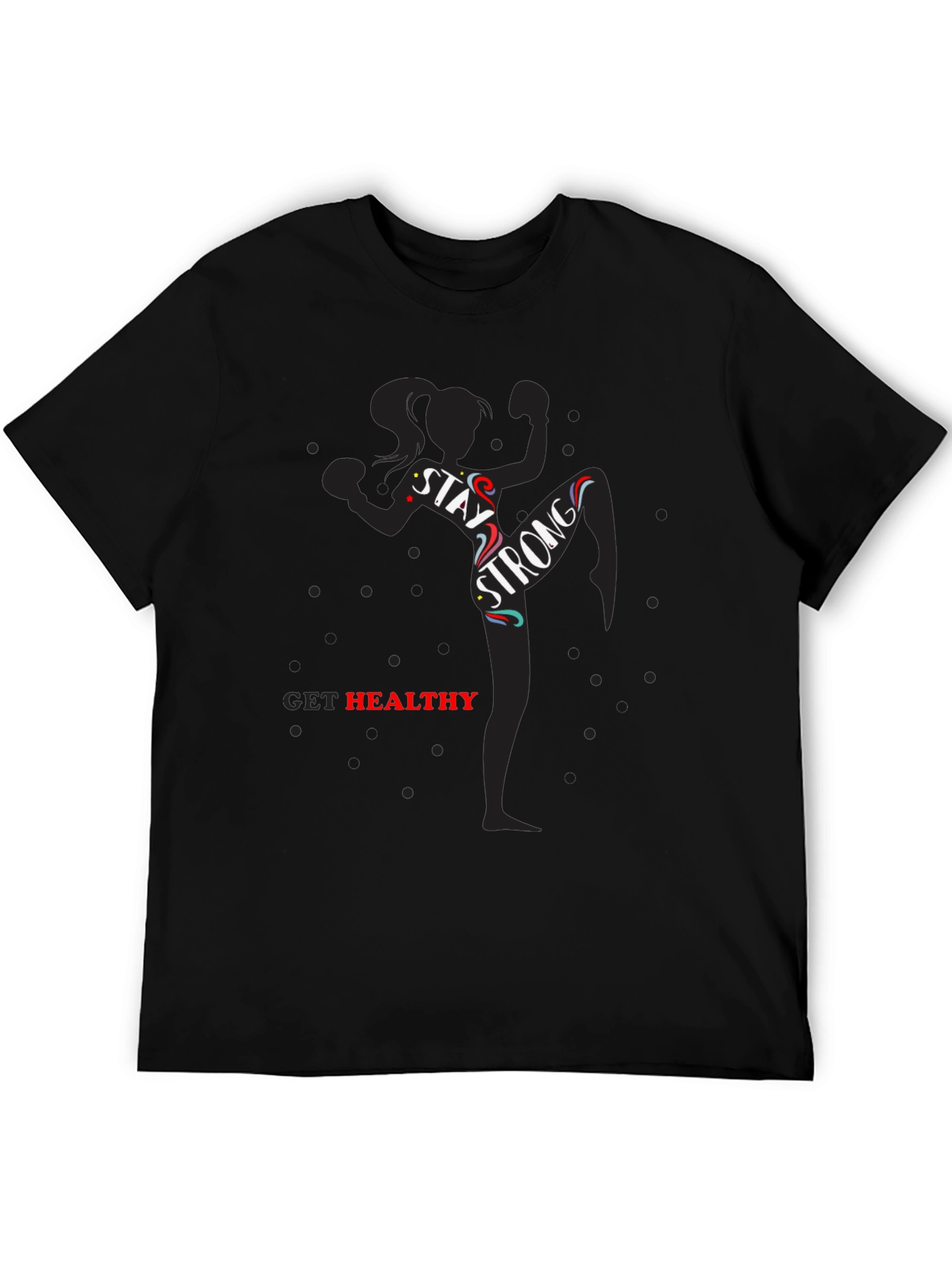 Camiseta Negra Motivacional: ¡Mantente Fuerte!