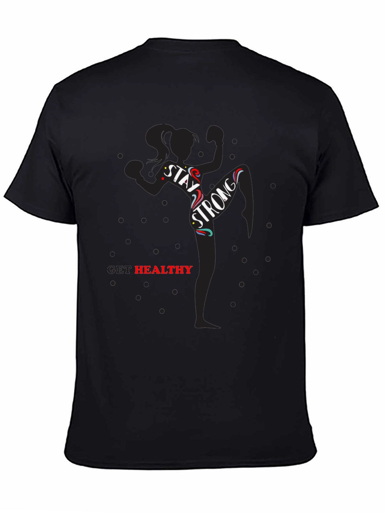 Camiseta Negra Motivacional: ¡Mantente Fuerte!