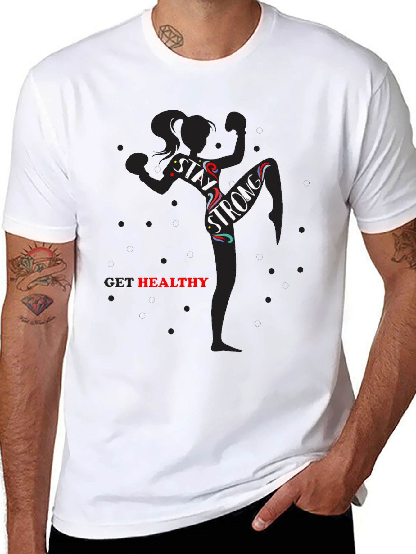 Camiseta Negra Motivacional: ¡Mantente Fuerte!