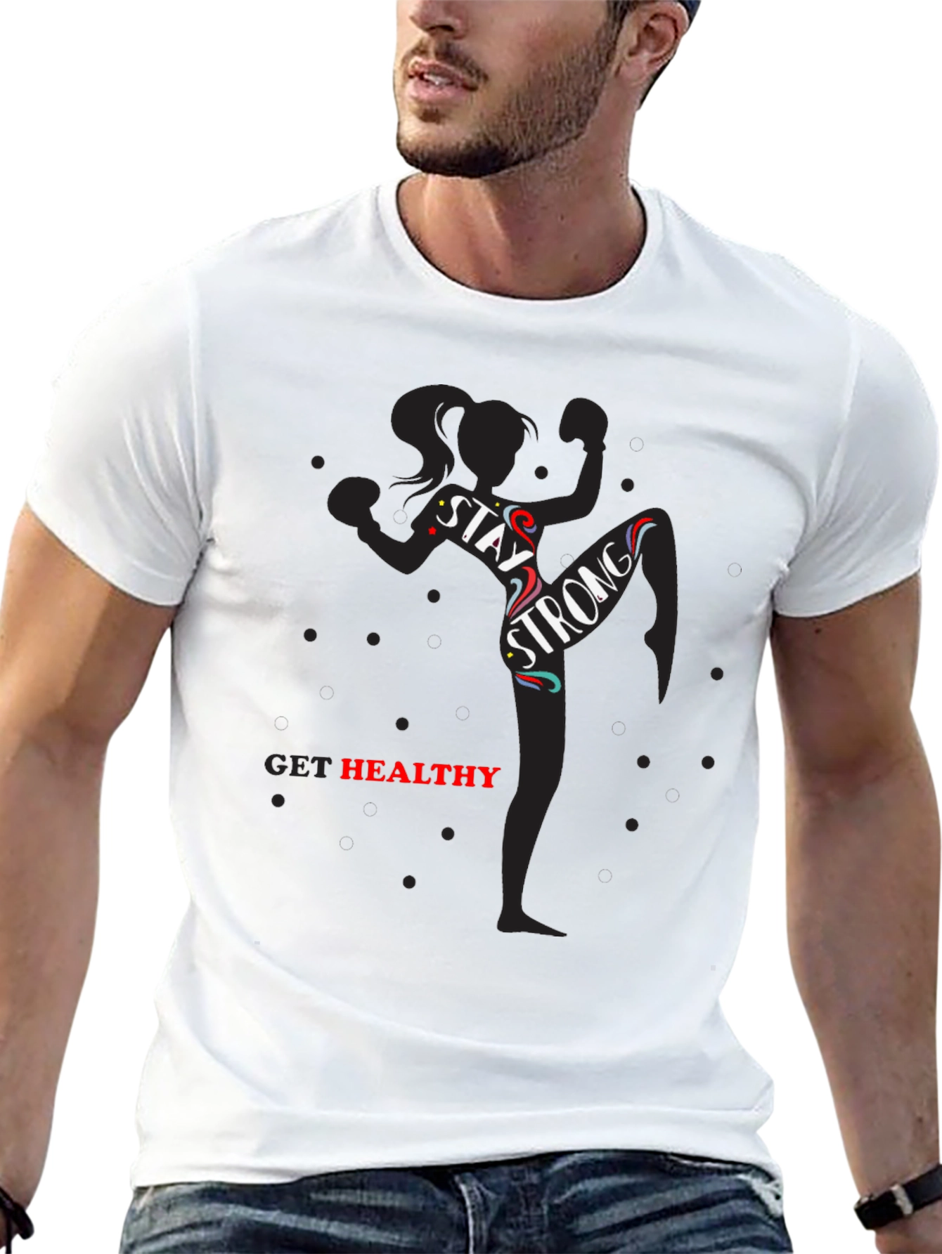 Camiseta Negra Motivacional: ¡Mantente Fuerte!