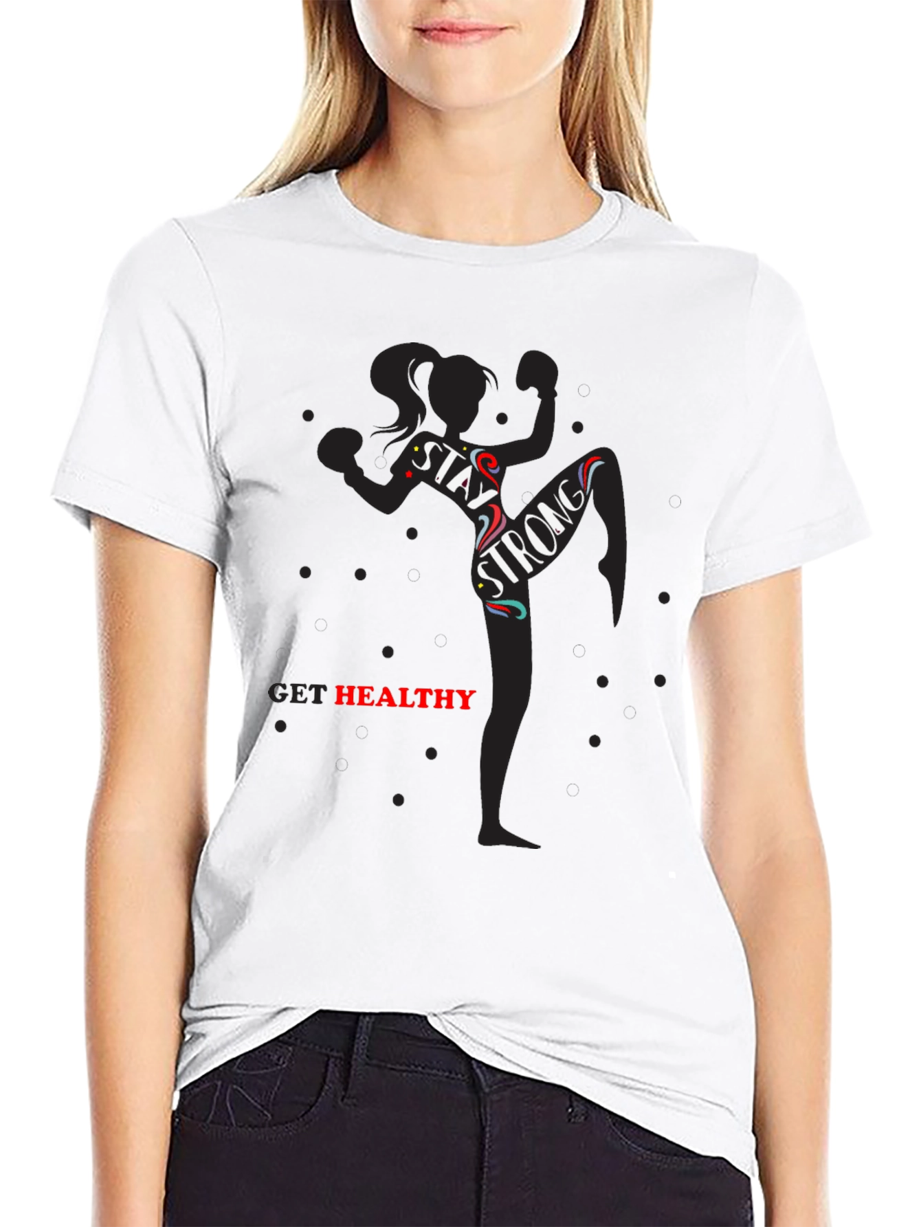 Camiseta Negra Motivacional: ¡Mantente Fuerte!