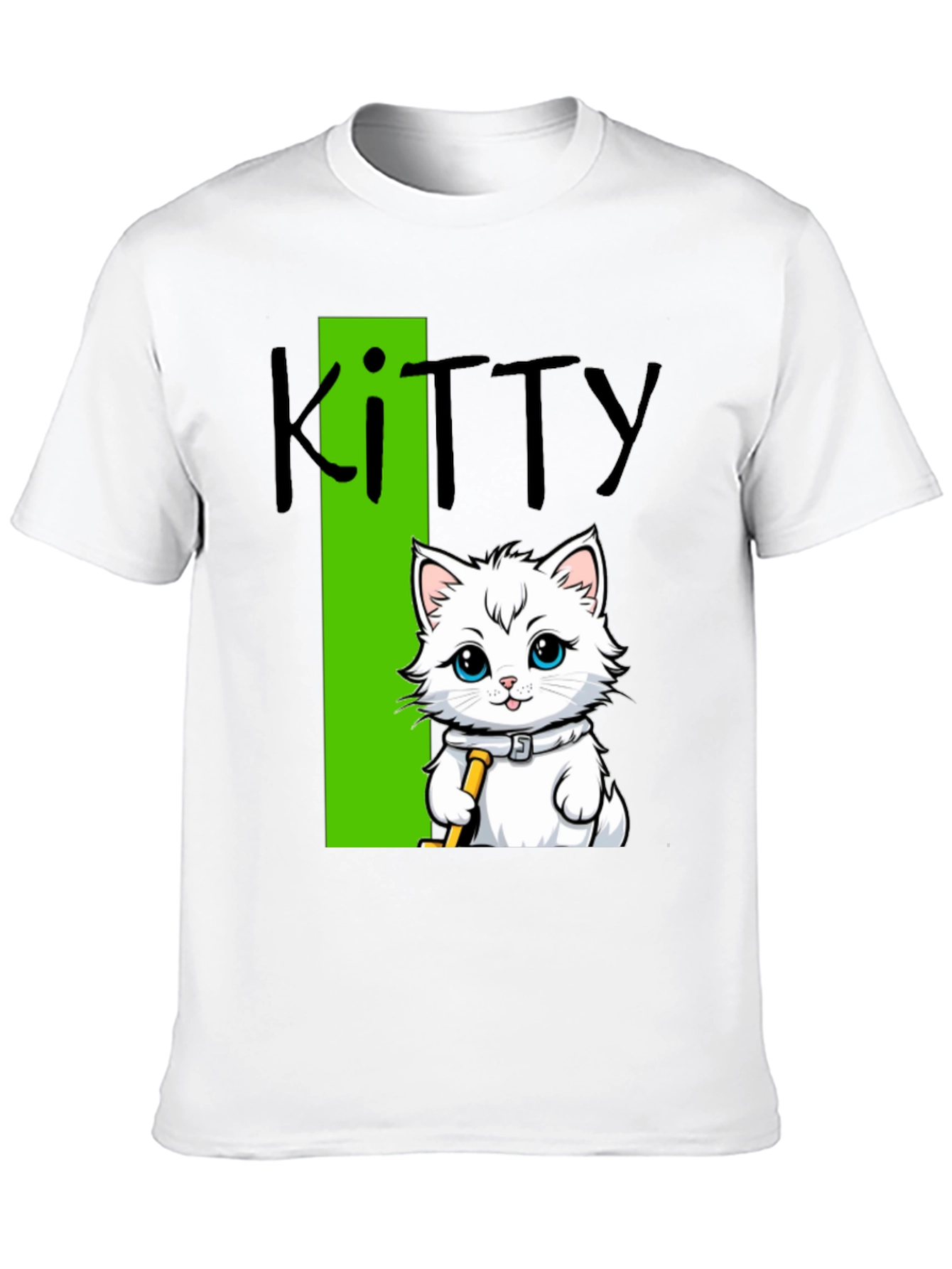 Camiseta Negra Kitty: Diseño de Gato Hockey