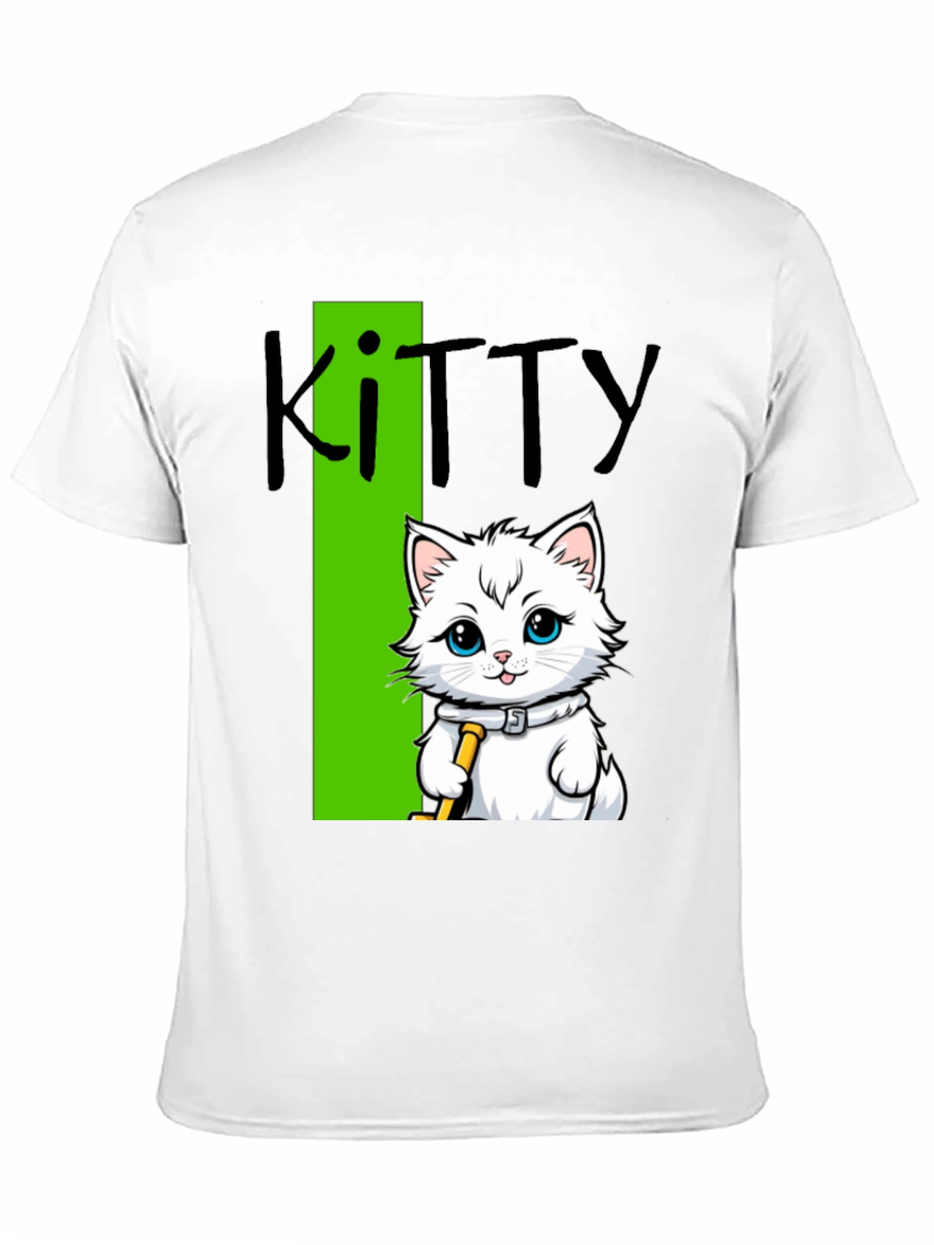 Camiseta Negra Kitty: Diseño de Gato Hockey