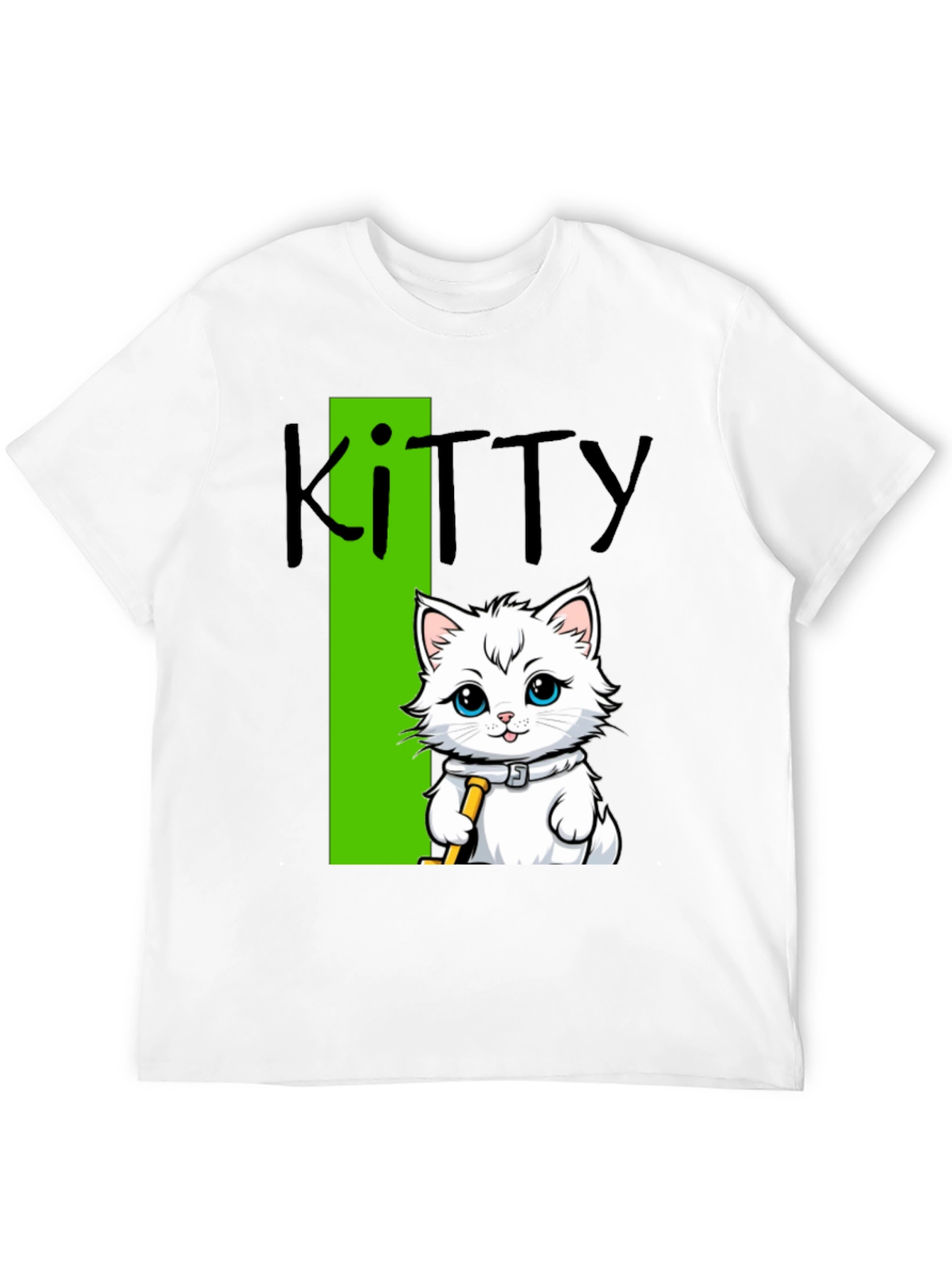 Camiseta Negra Kitty: Diseño de Gato Hockey