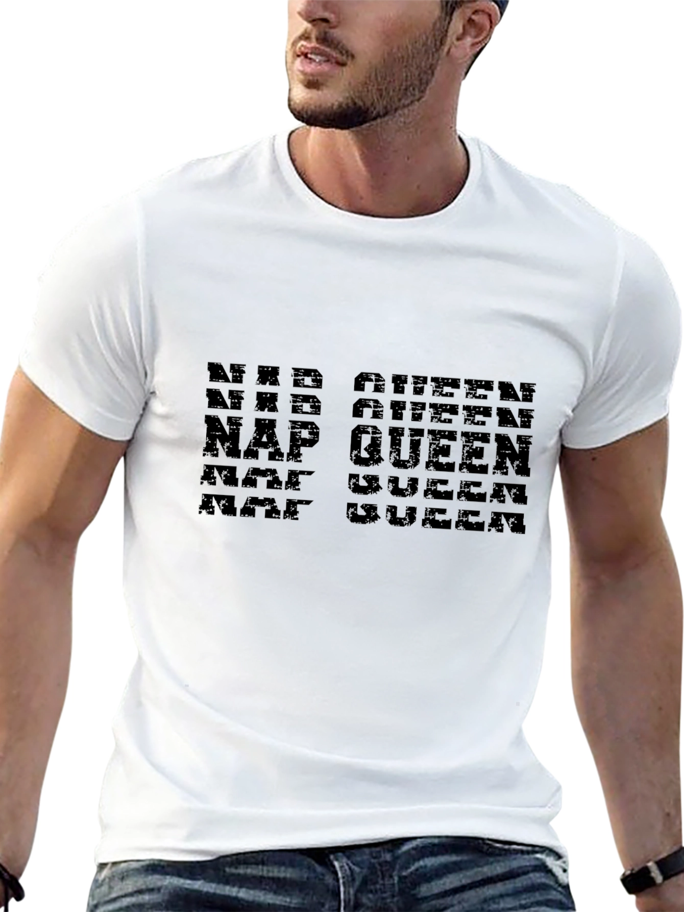 Camiseta Negra Nap Queen Diseño Moderno