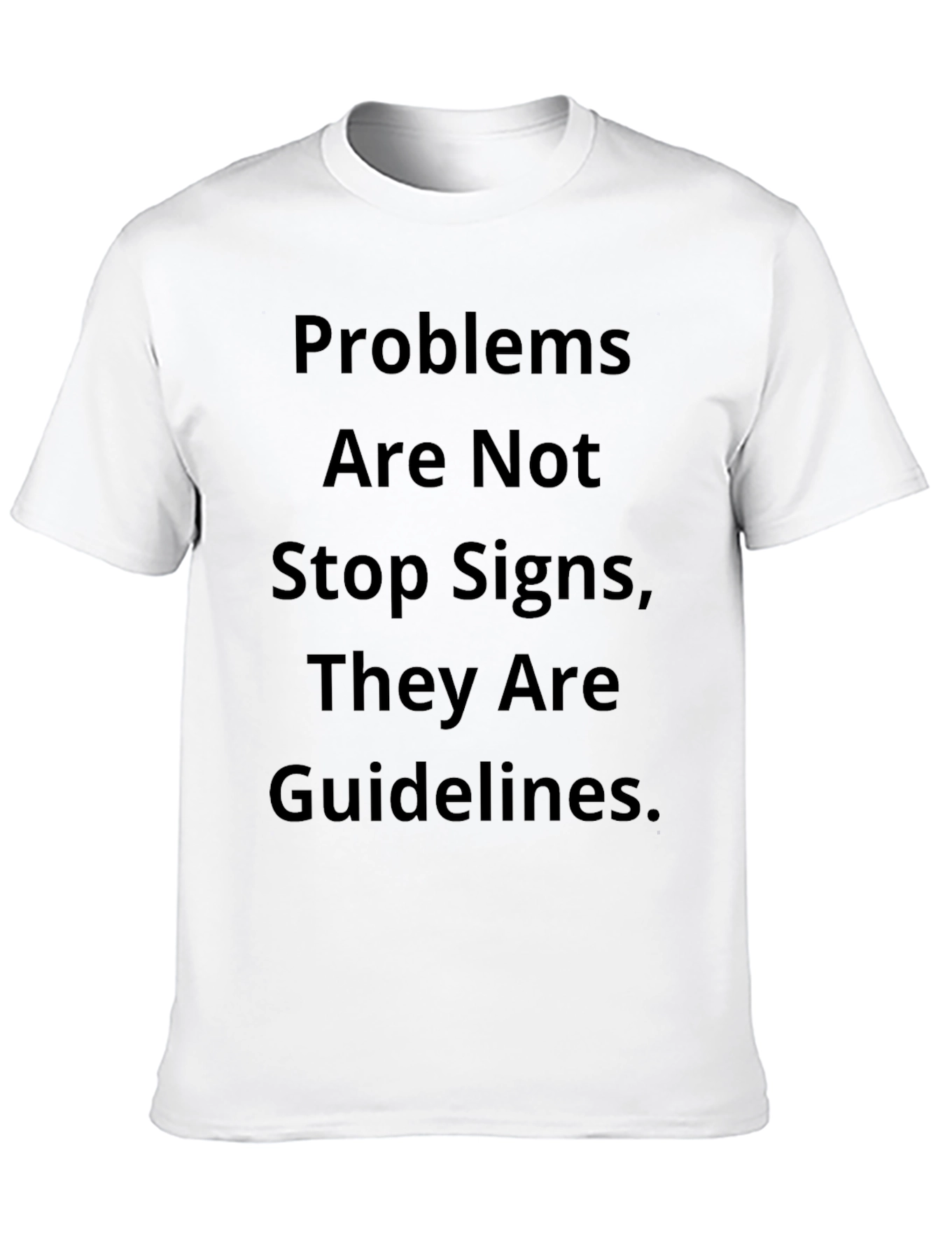 Camiseta Negra Inspiracional: Problemas Guían