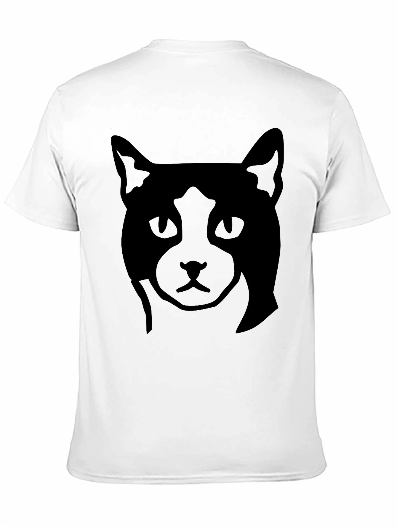 Camiseta Negra con Diseño de Gato
