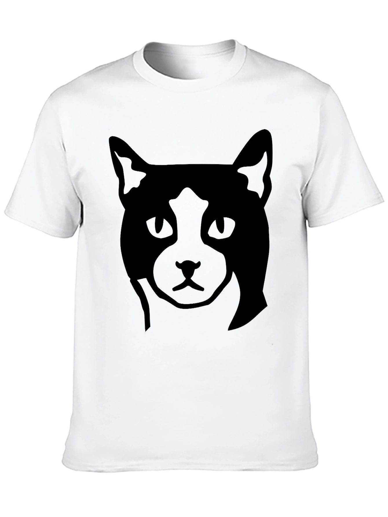 Camiseta Negra con Diseño de Gato