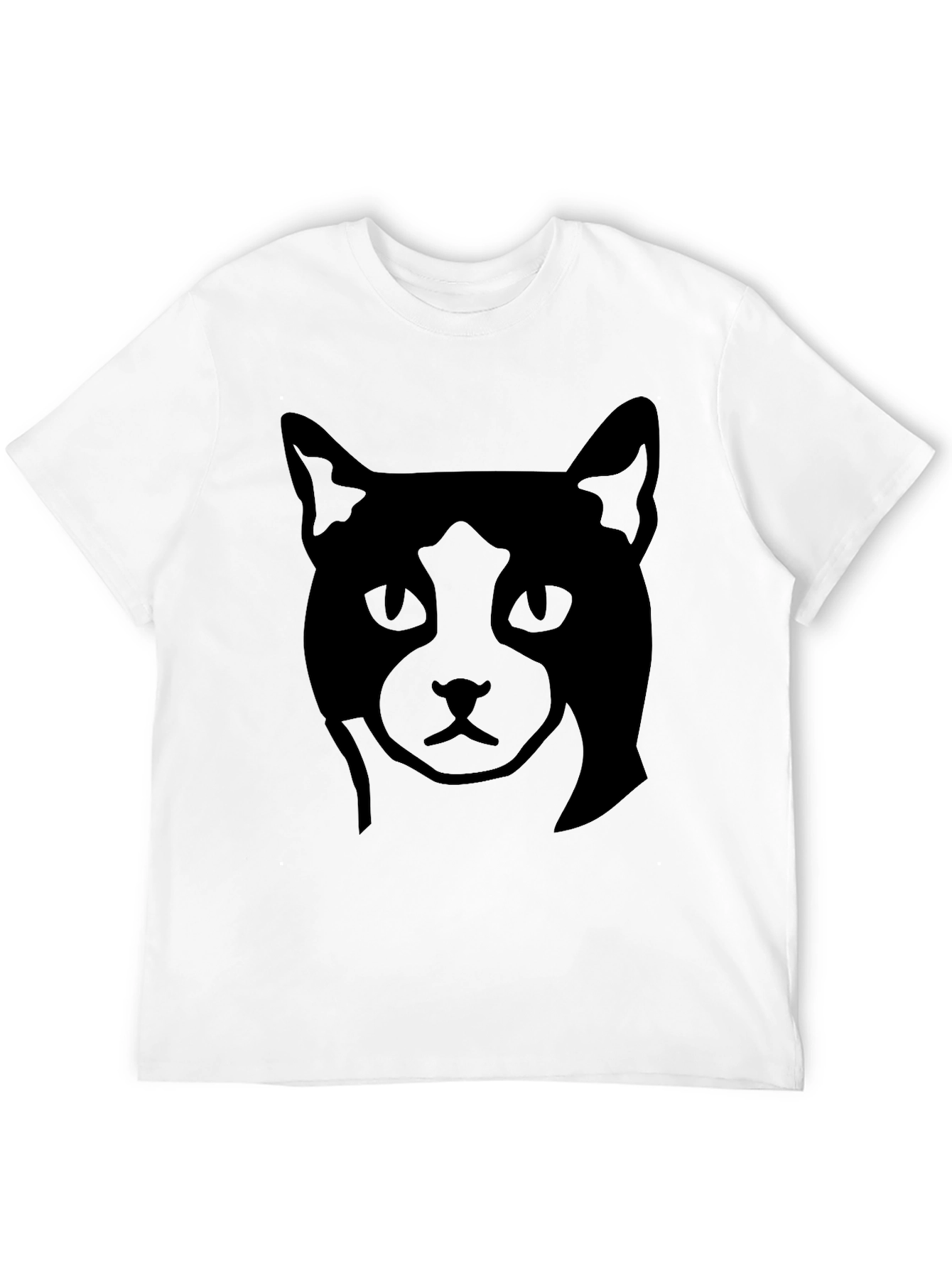 Camiseta Negra con Diseño de Gato
