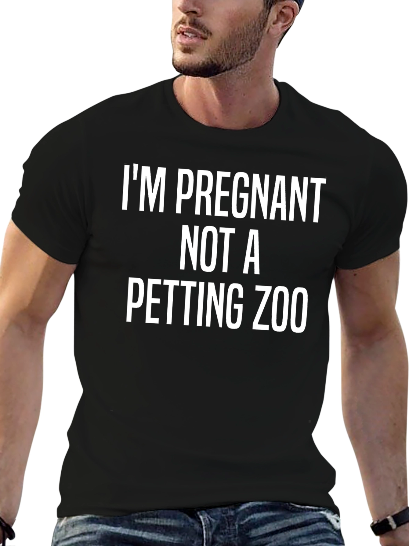 Camiseta Negra: ¡Estoy Embarazada No un Zoológico de Mascotas!