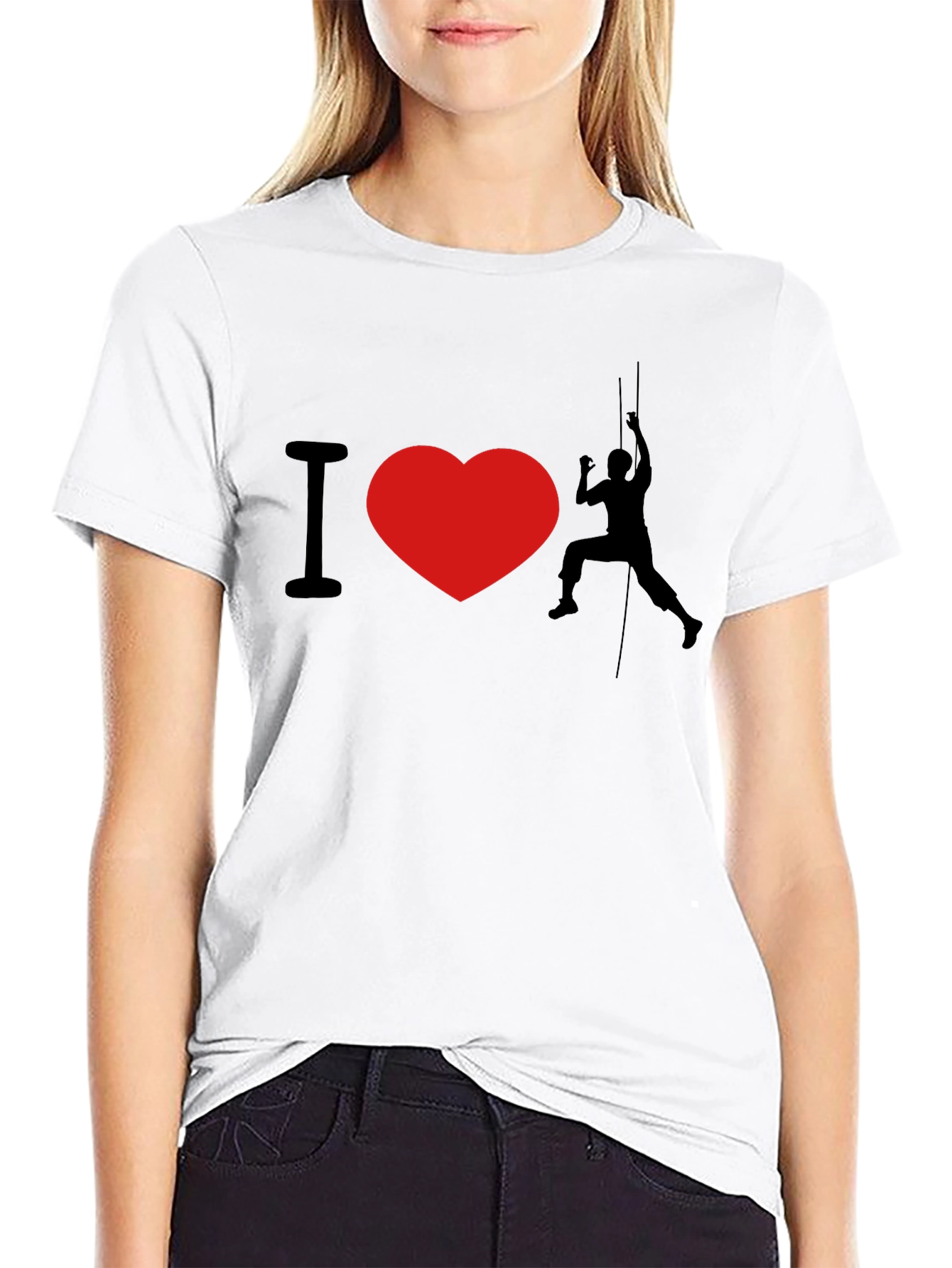 Camiseta Negra I ❤️ Escalar para Aventureros