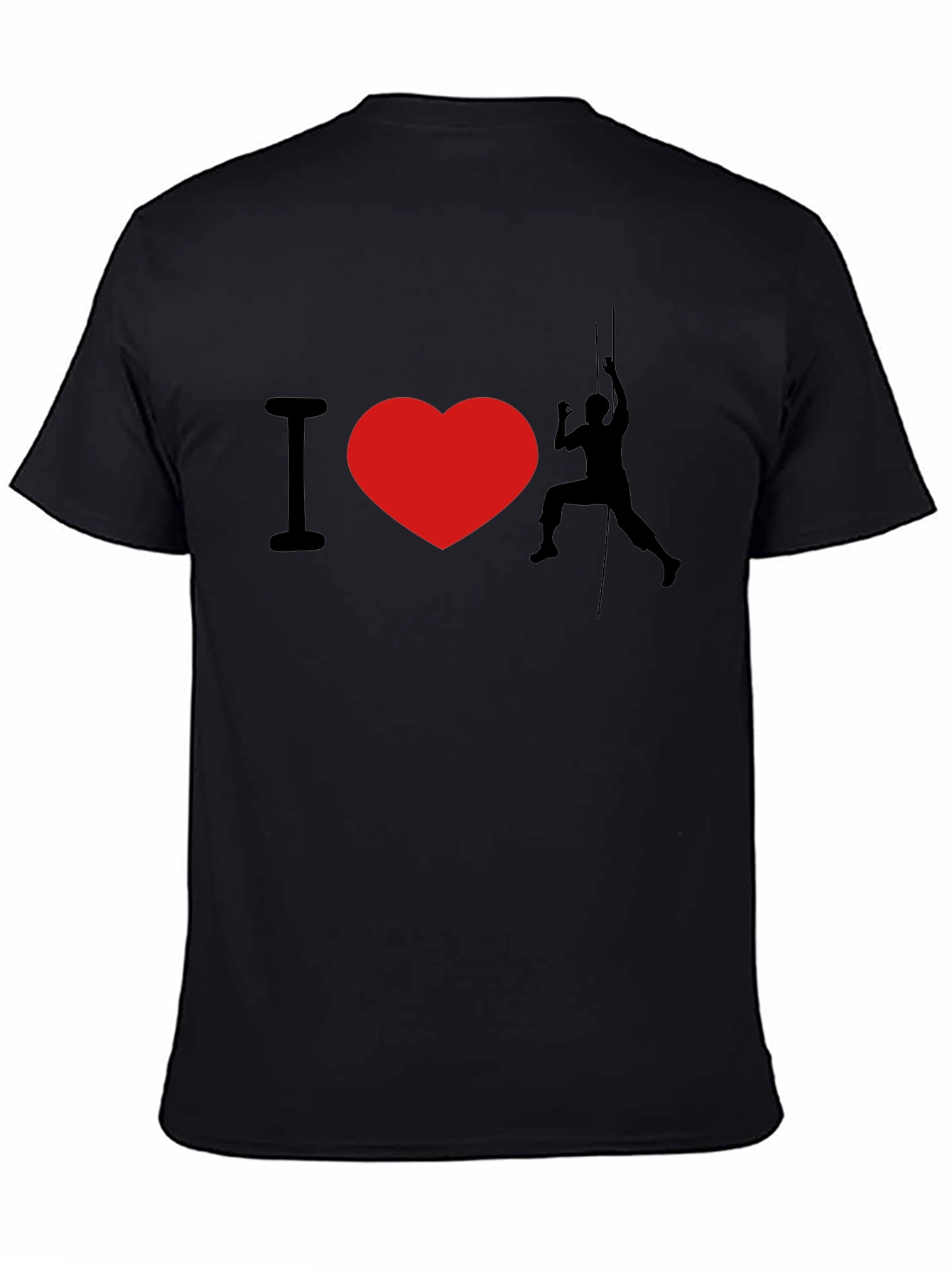 Camiseta Negra I ❤️ Escalar para Aventureros