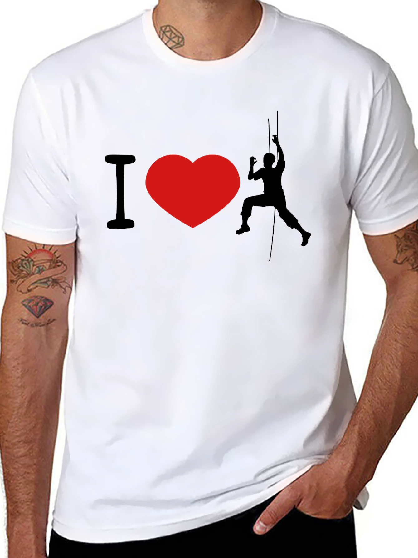 Camiseta Negra I ❤️ Escalar para Aventureros