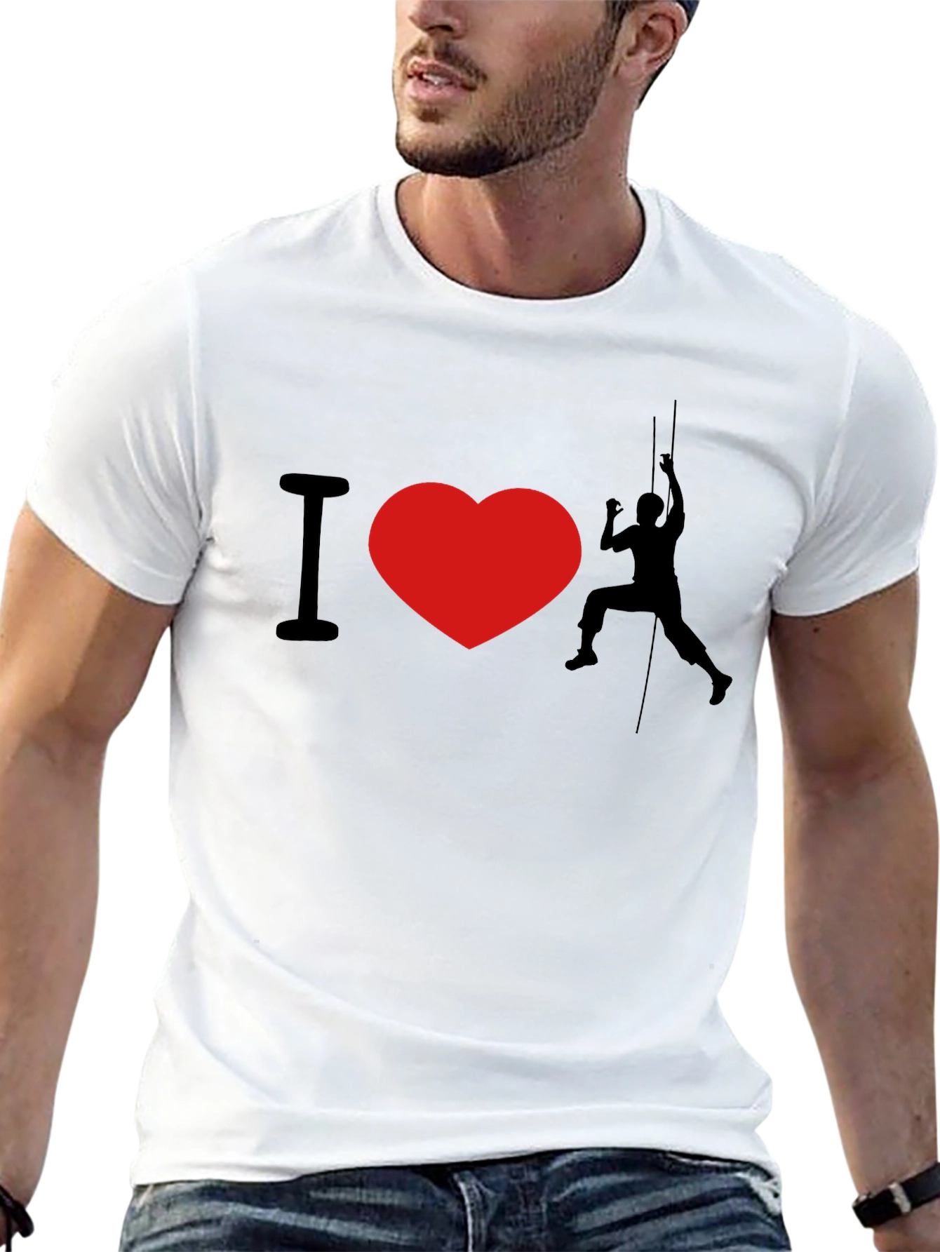 Camiseta Negra I ❤️ Escalar para Aventureros
