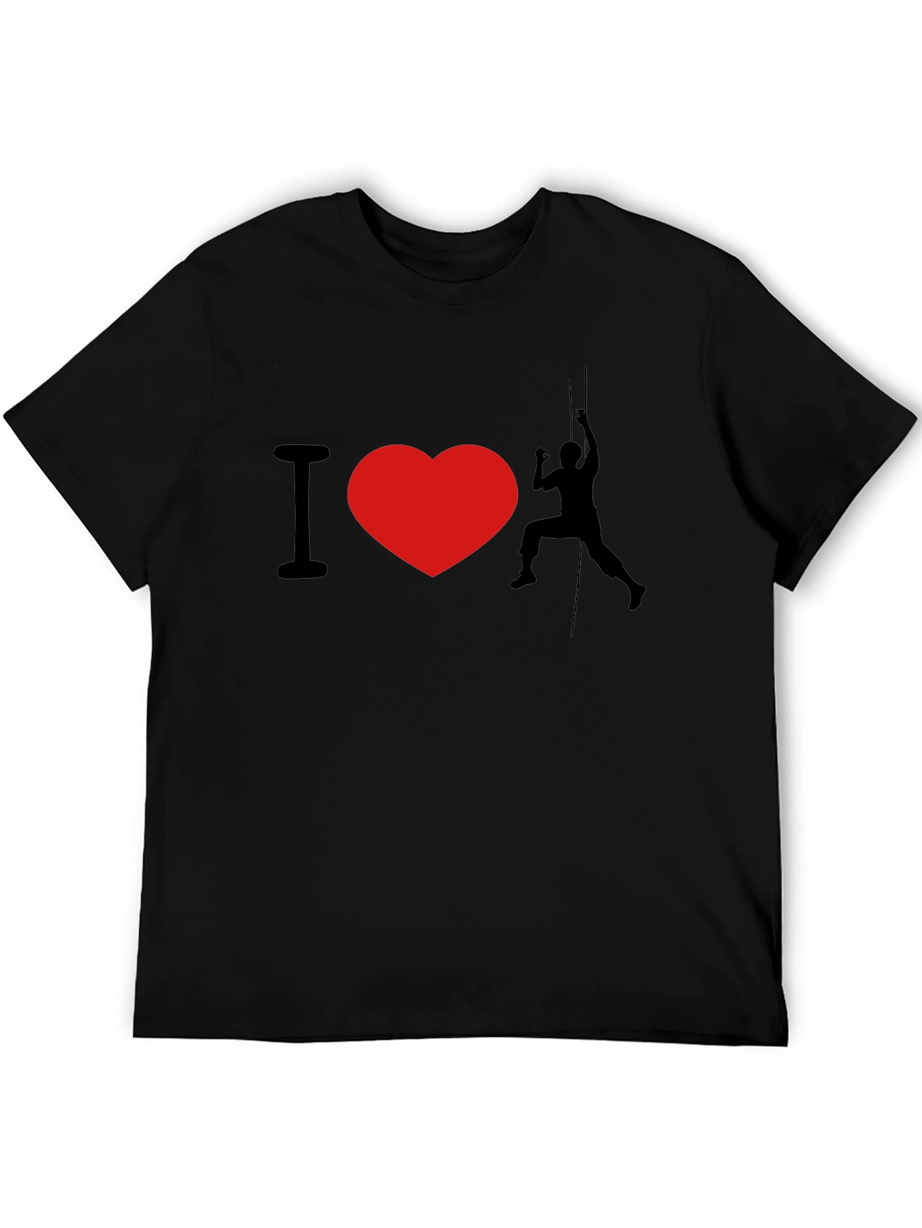 Camiseta Negra I ❤️ Escalar para Aventureros