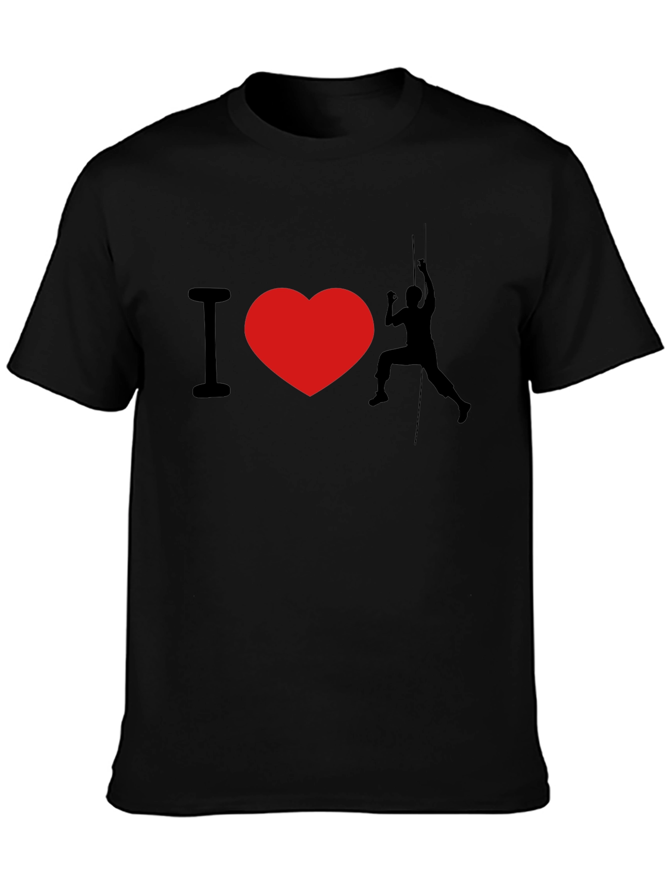 Camiseta Negra I ❤️ Escalar para Aventureros