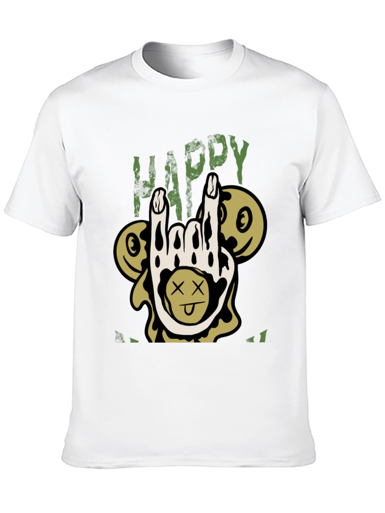 Camiseta Negra Happy Halloween Rock