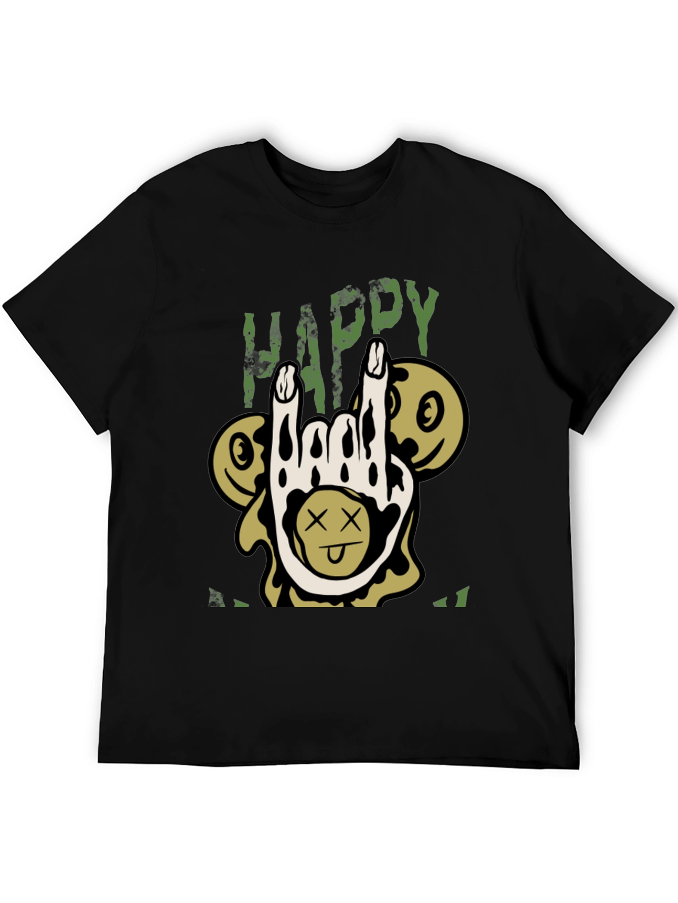Camiseta Negra Happy Halloween Rock