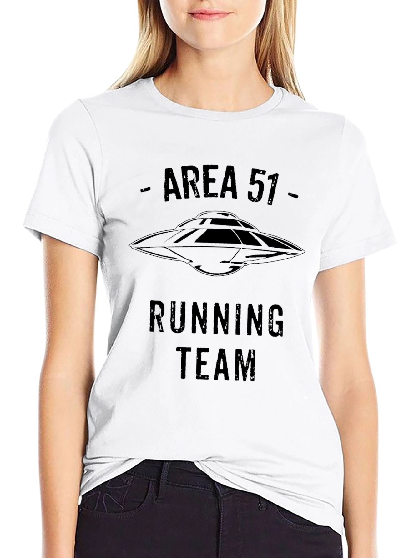 Camiseta Negra Área 51 Running Team Ovni